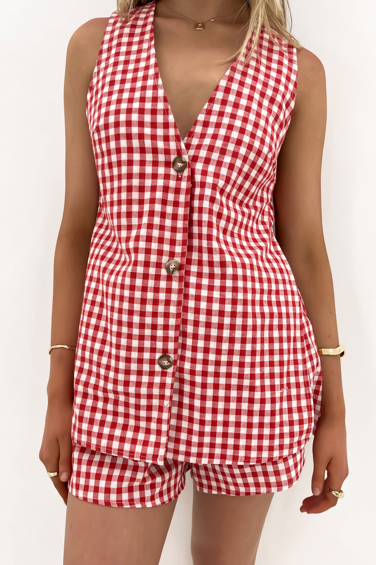 Kylae Set Red Gingham