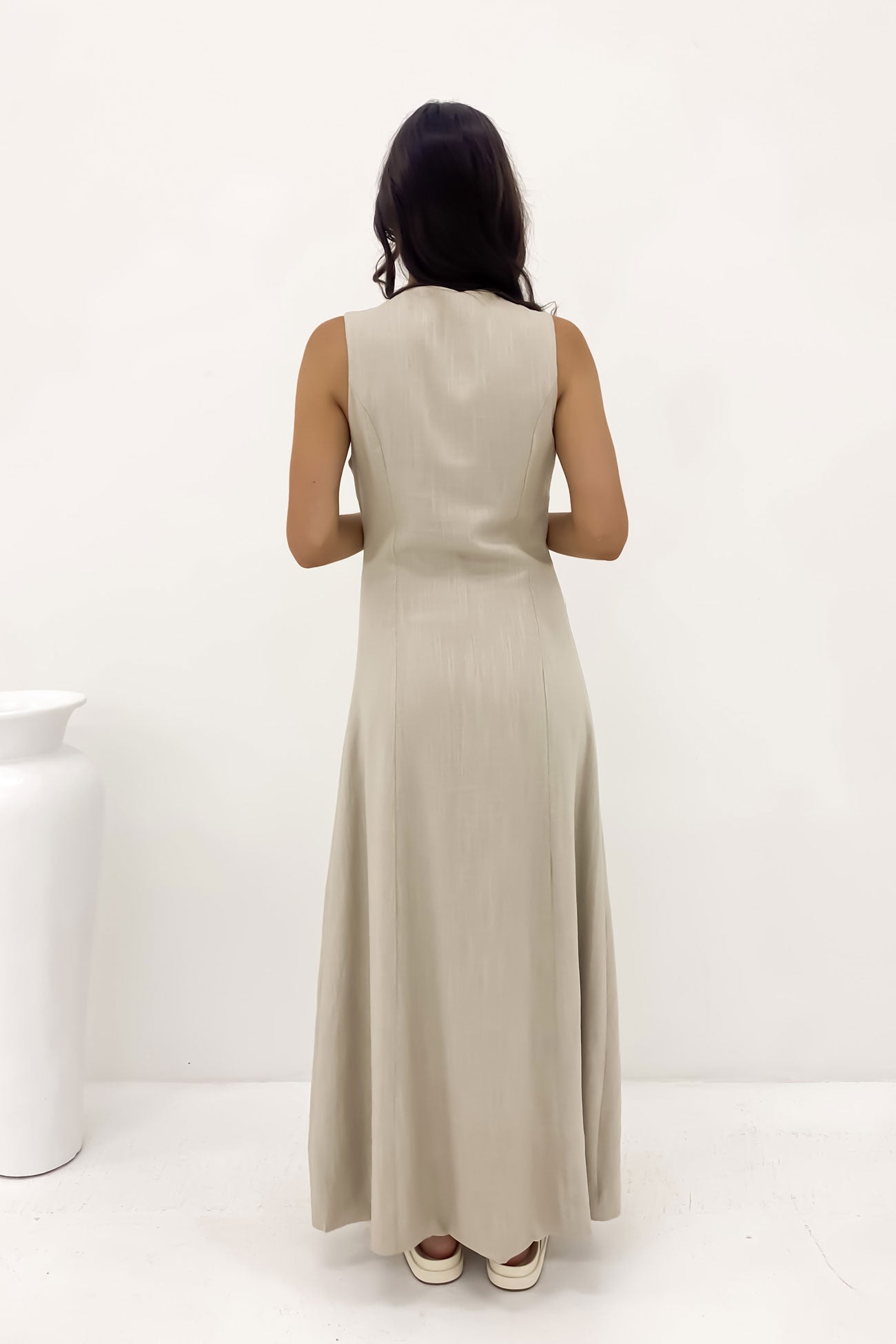 Laurel Maxi Dress Oatmeal