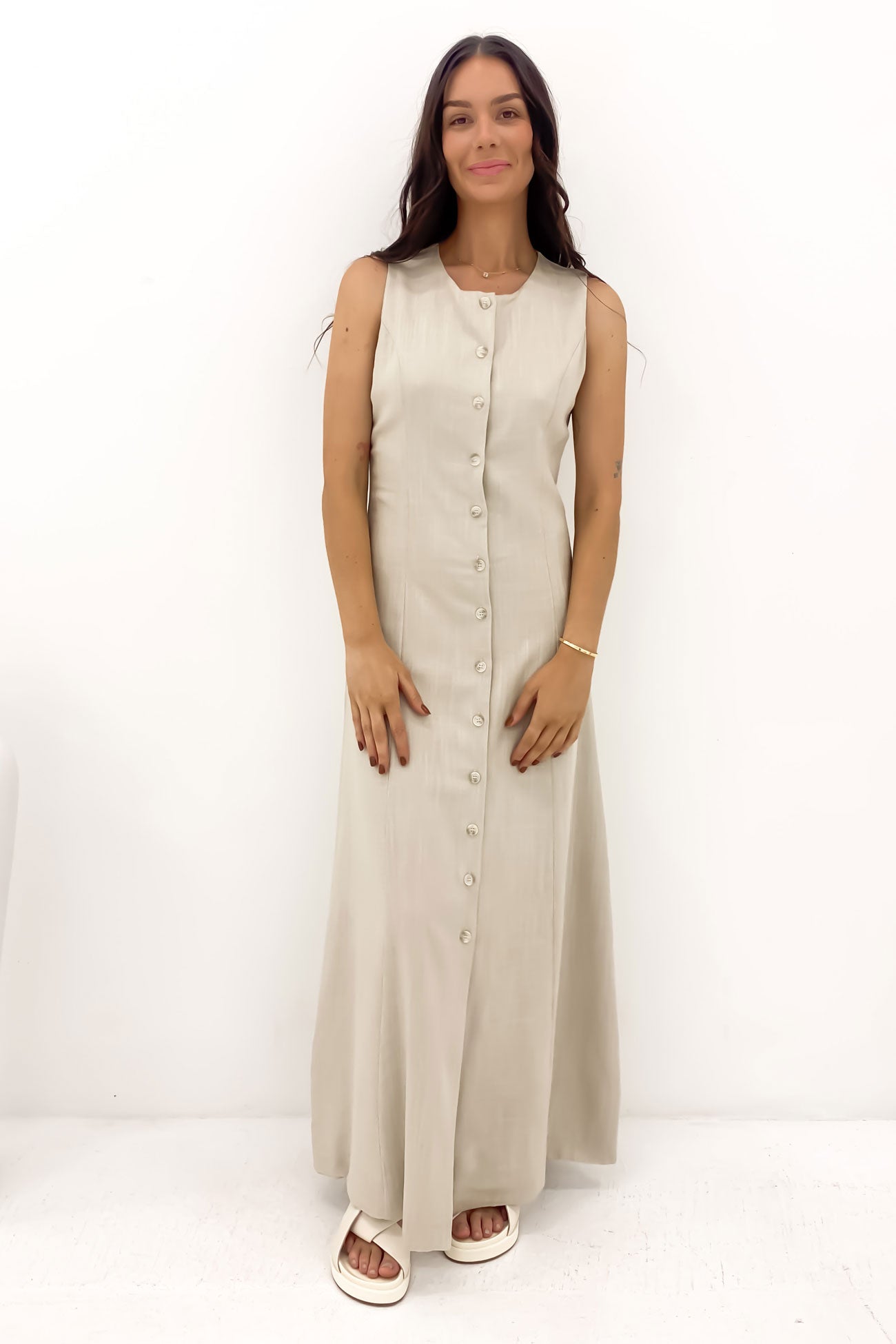 Laurel Maxi Dress Oatmeal