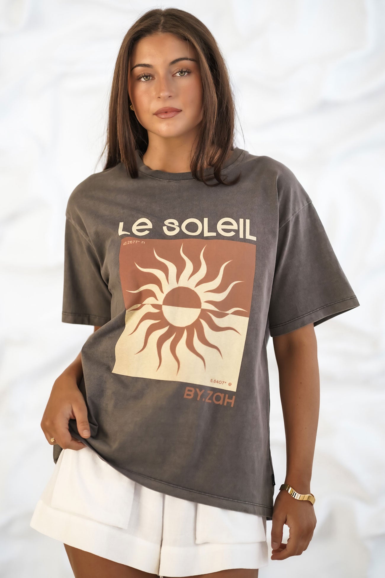 Le Soleil Tee Charcoal