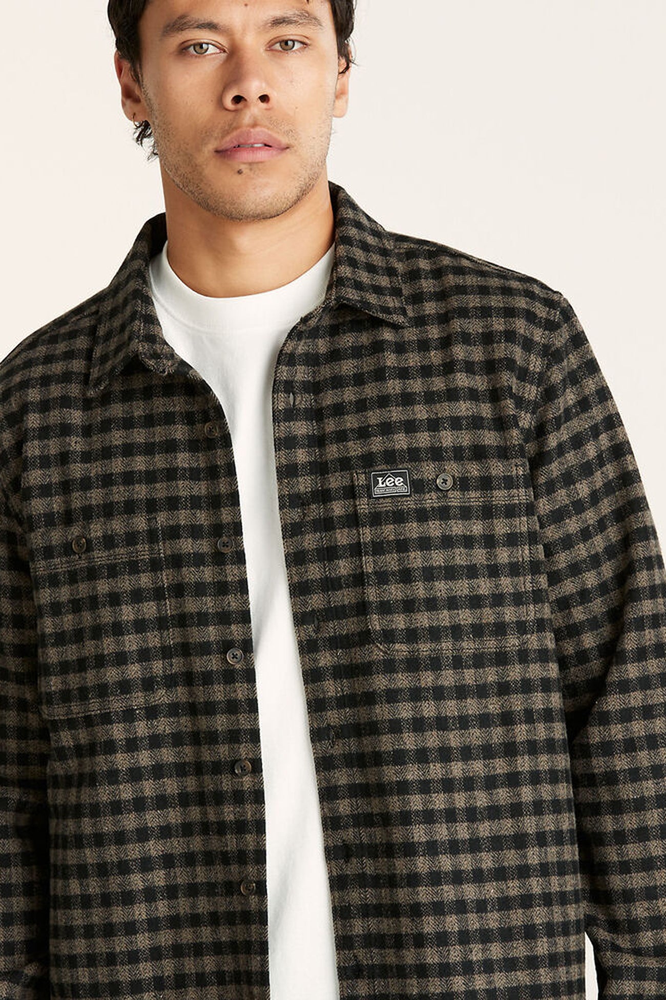 Lee Worker Shirt Brown Check