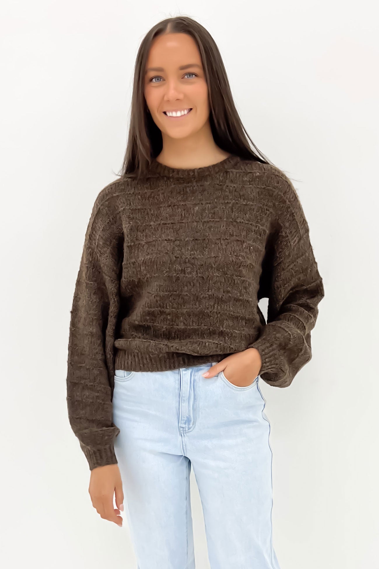 Leyton Knit Jumper Chocolate