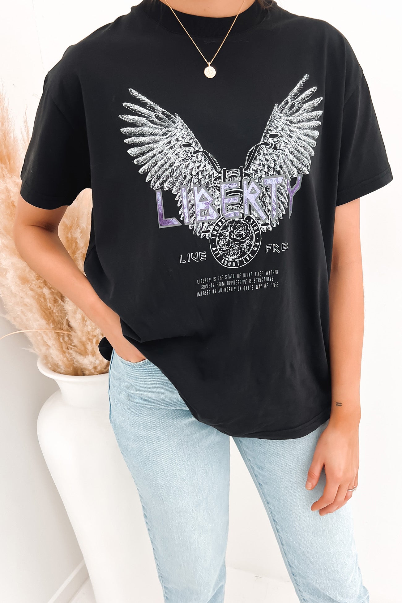 Liberty Tee Washed Black