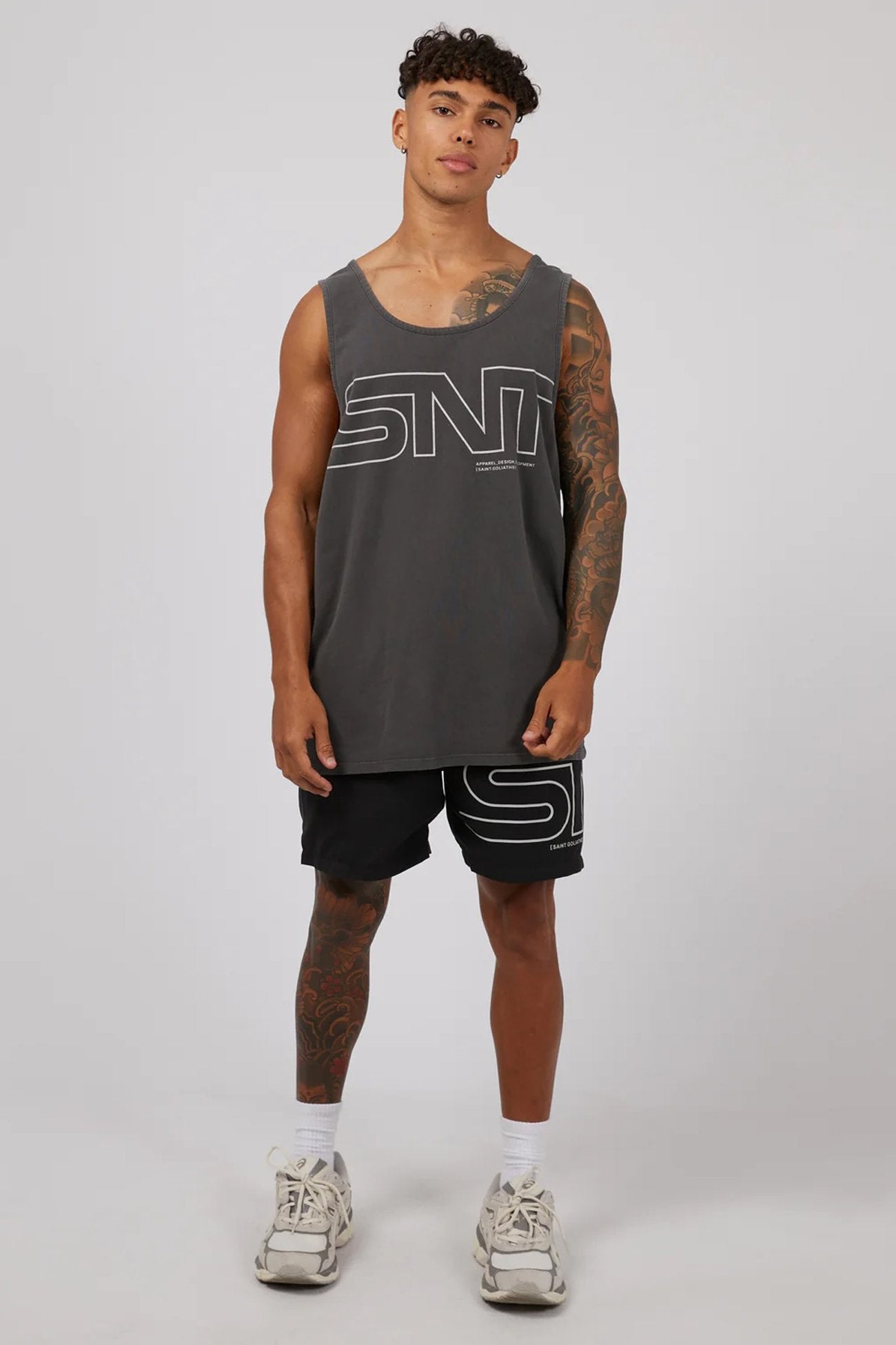 Link Singlet Washed Black