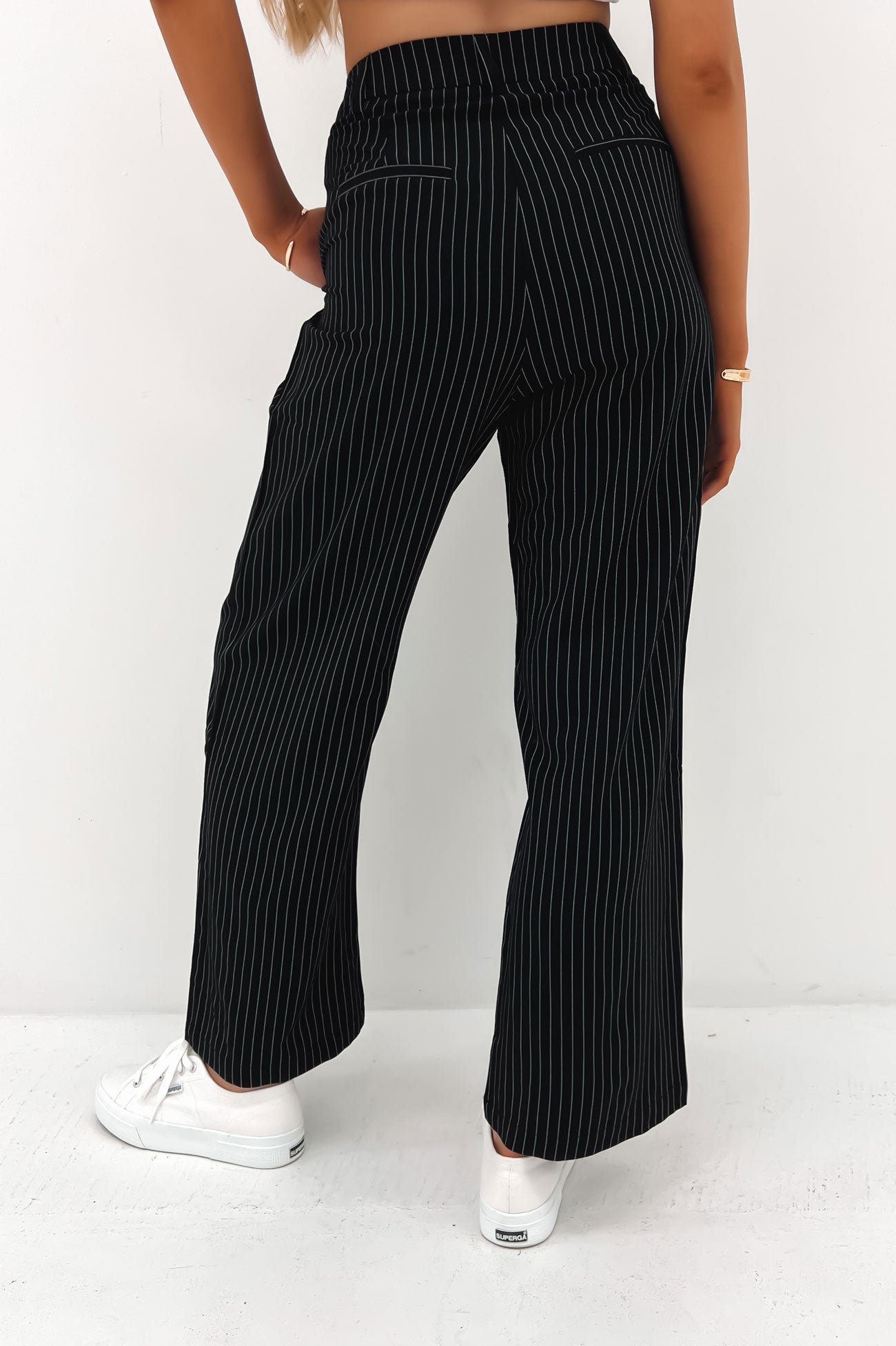 Lucas Pant Black Pinstripe