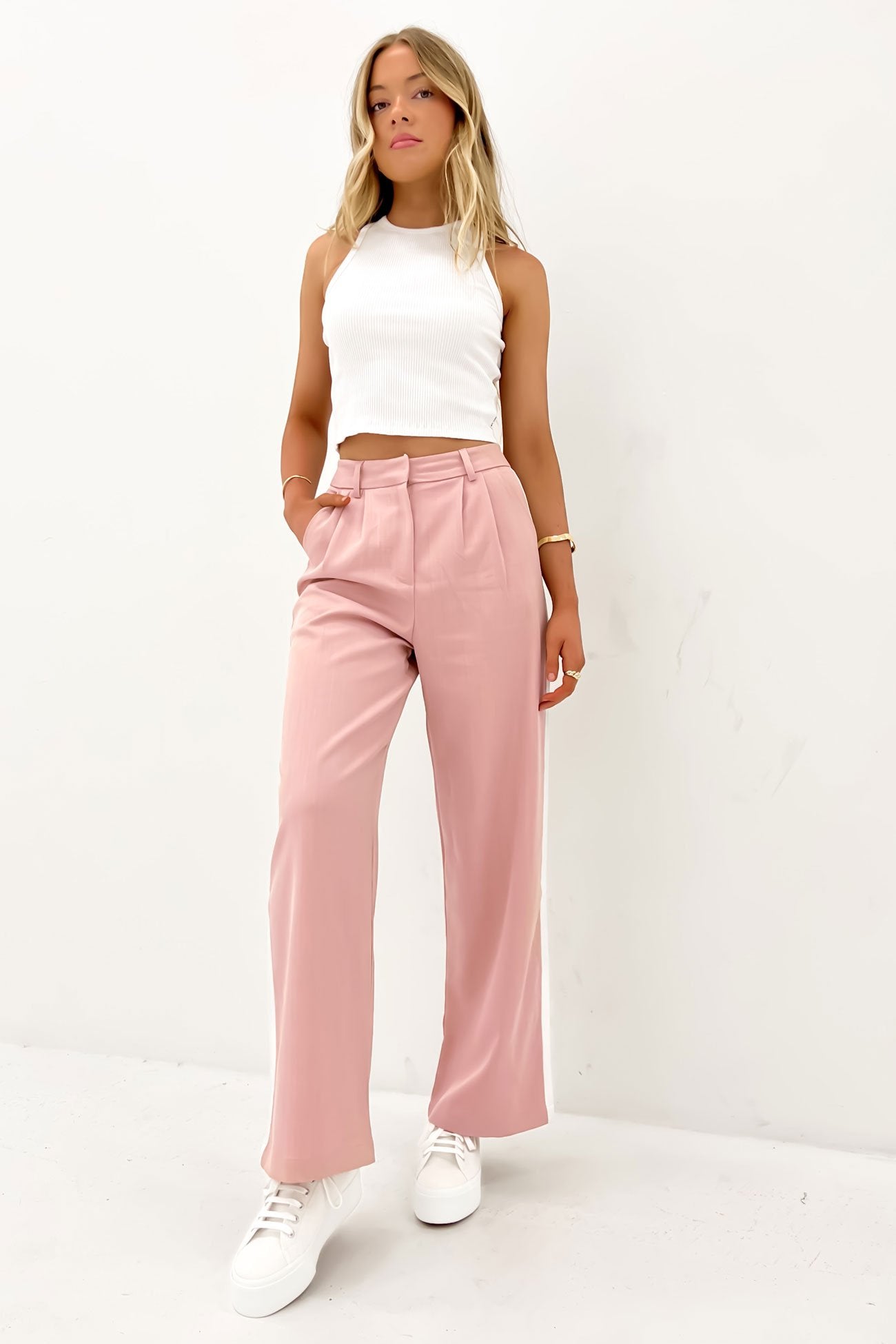 Lucas Stripe Pant Pink