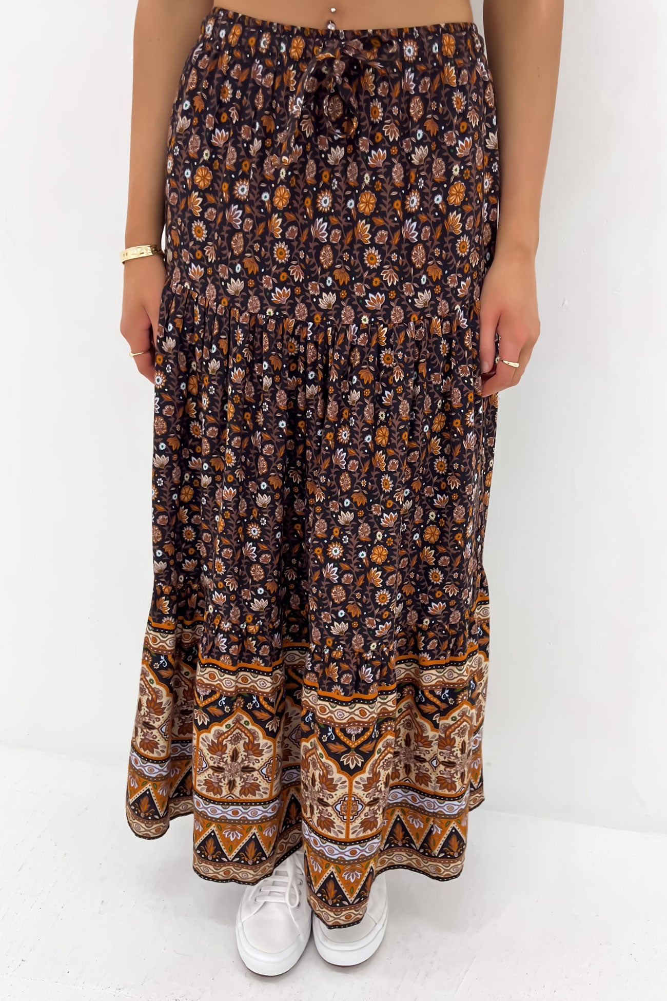 Luna Floral Maxi Skirt Print