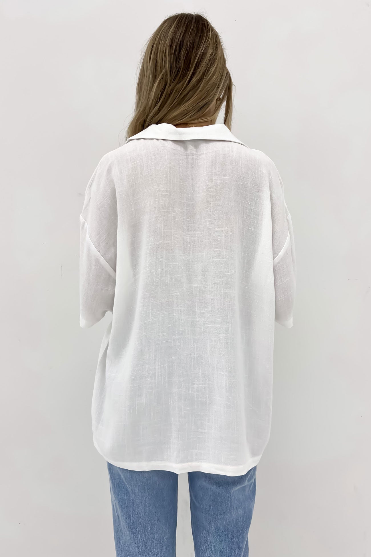 Luxe Linen Shirt Vintage White