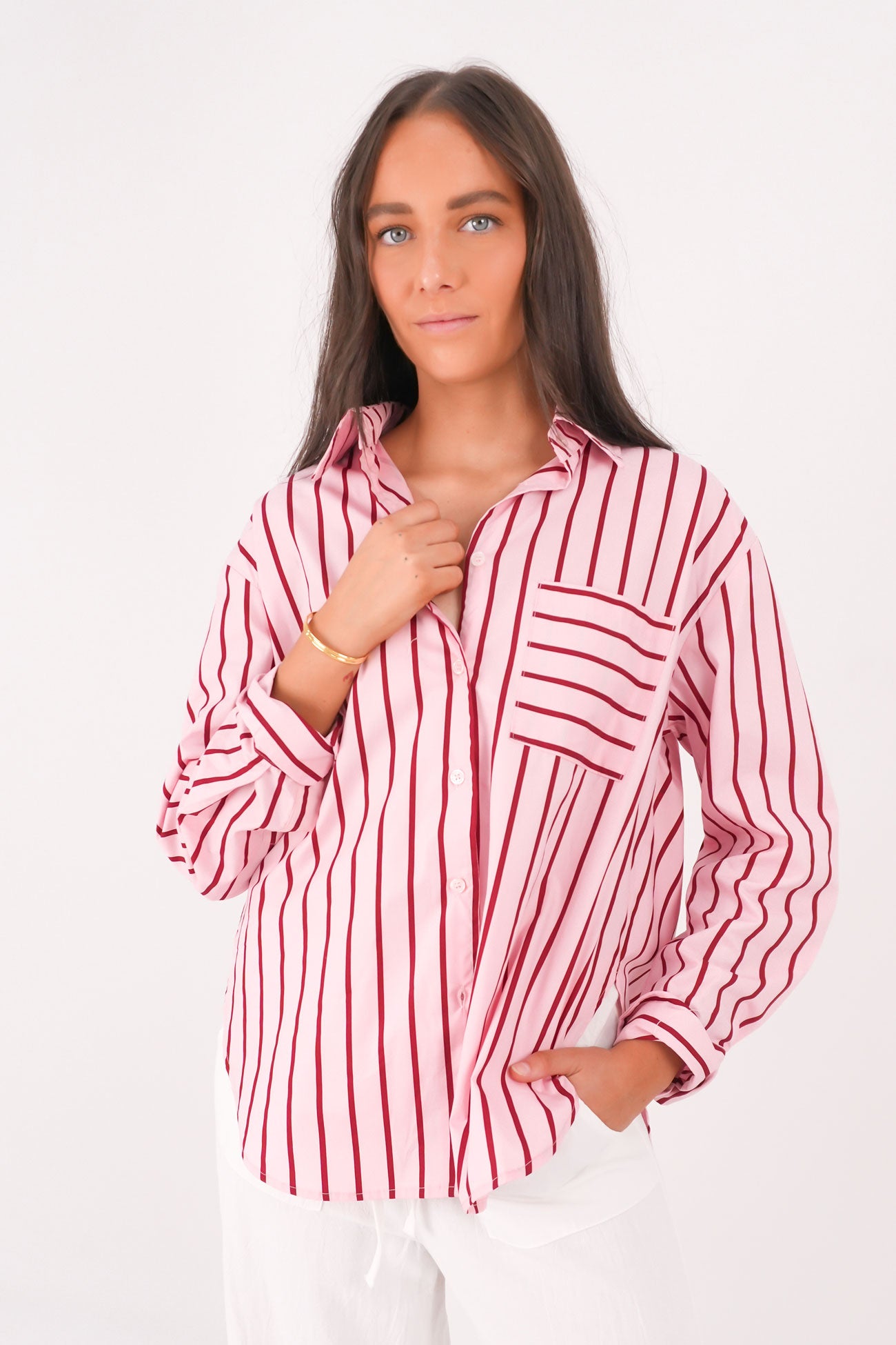 Lynton Shirt Red Stripe