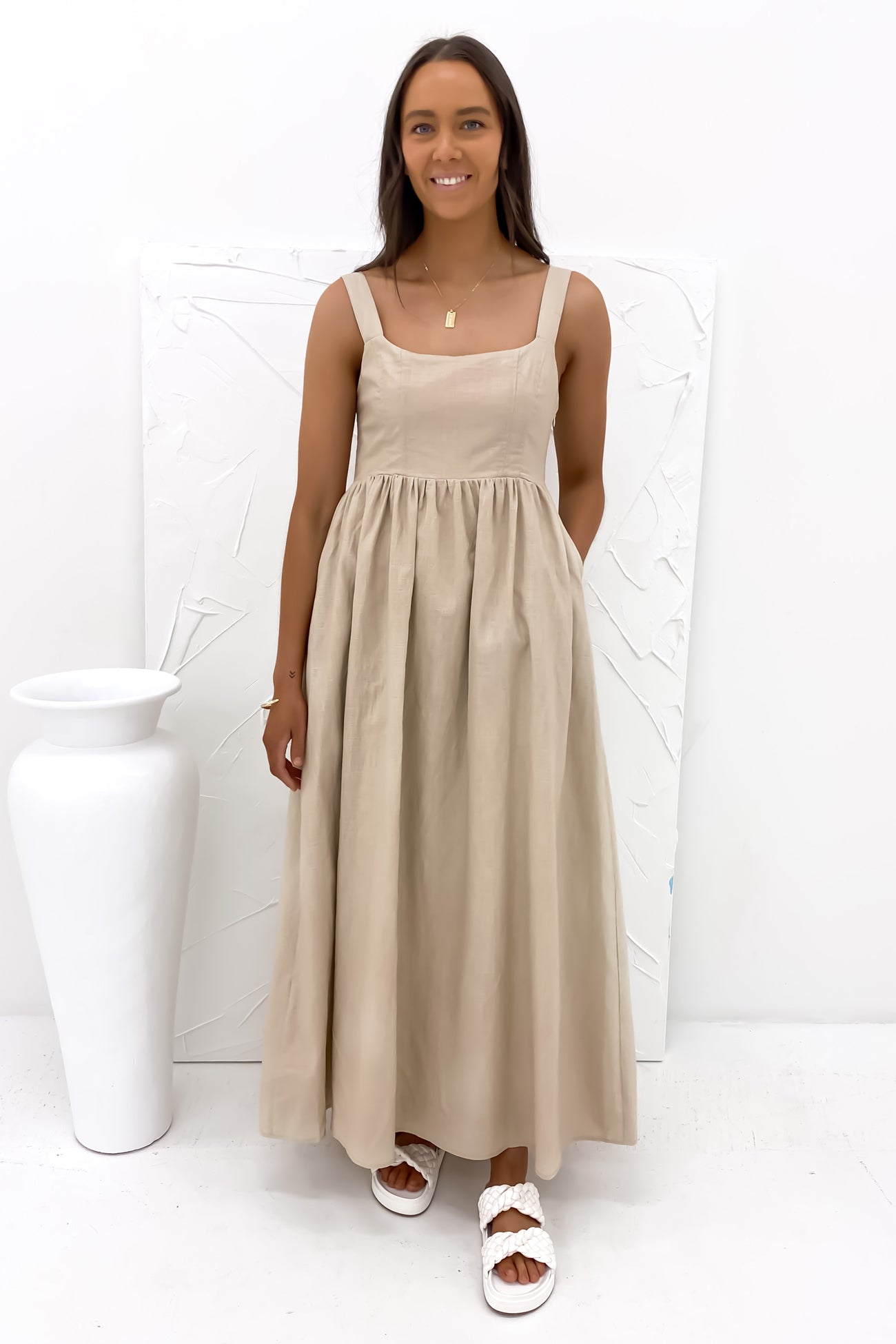 Mabel Maxi Dress Beige