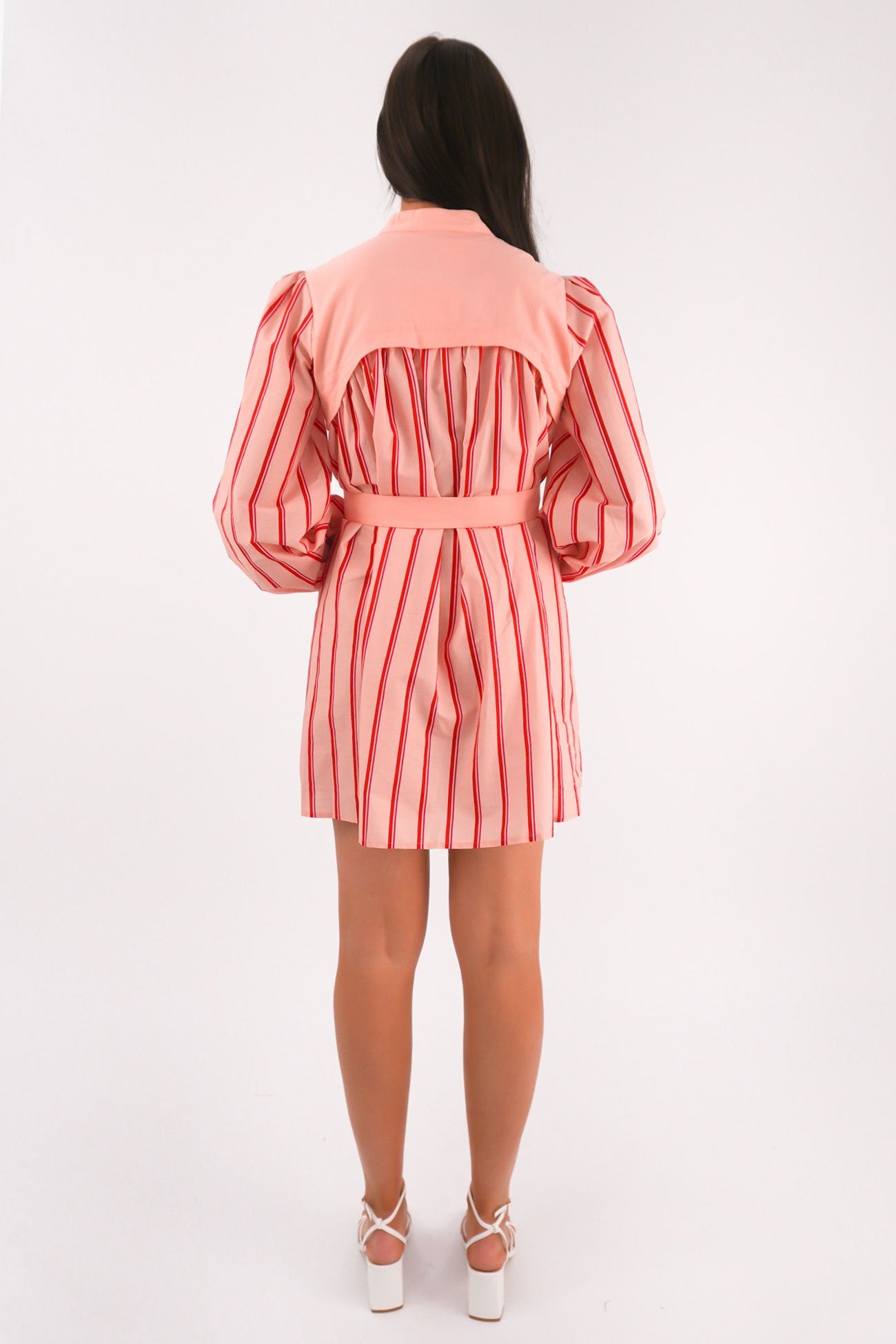 Mae Mini Dress Pink Stripe