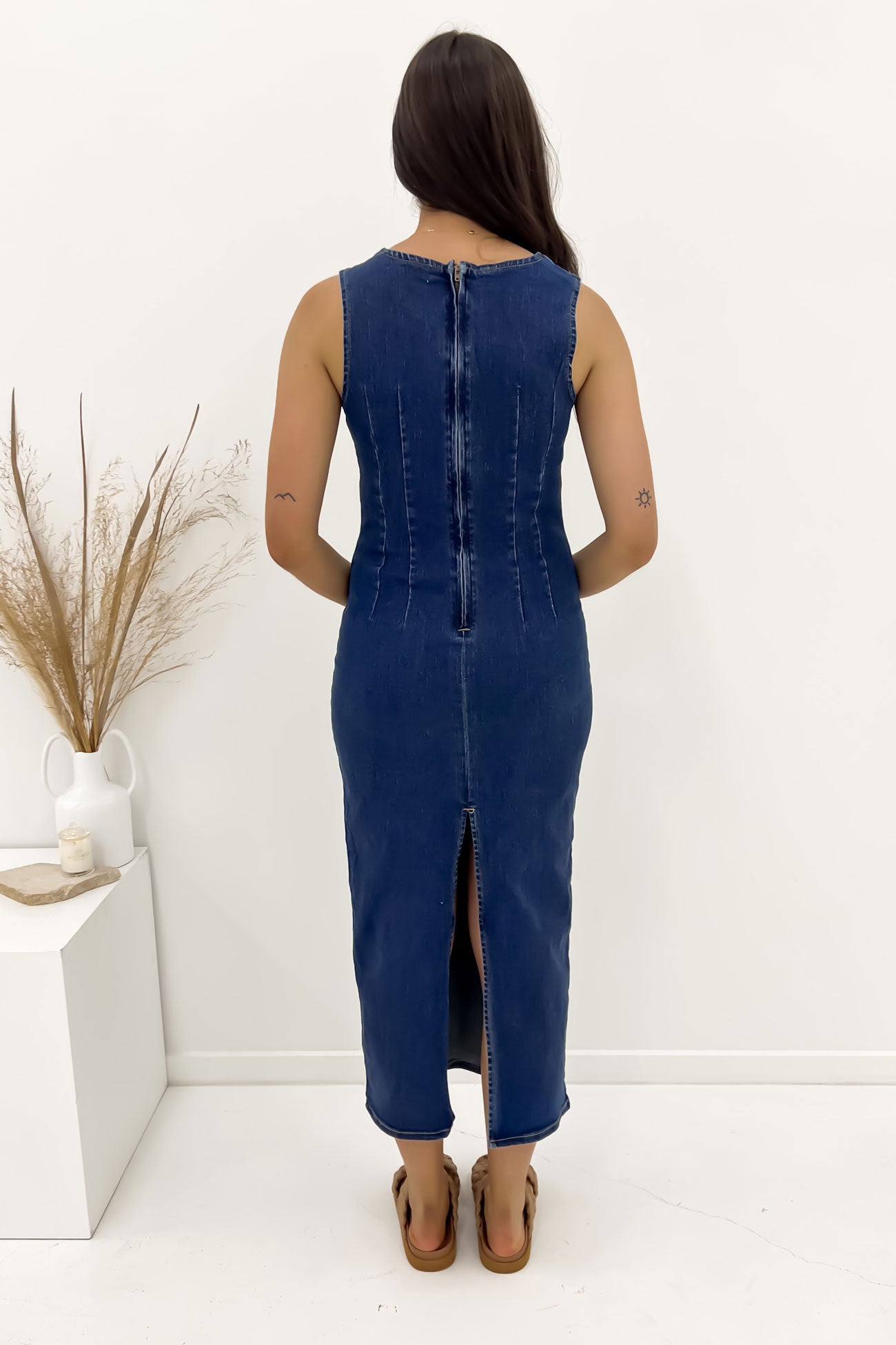 Maiya Denim Midi Dress Indigo