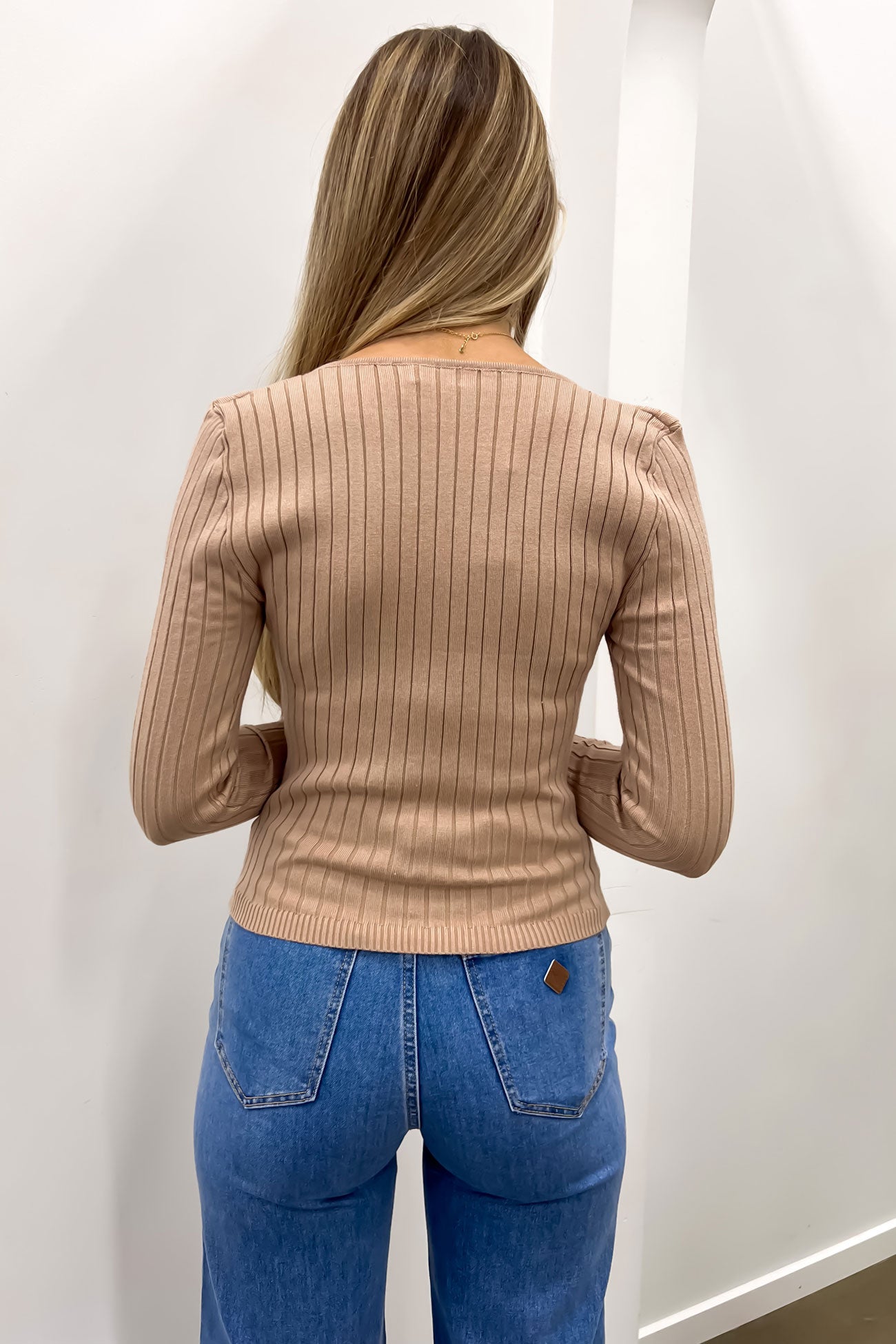 Malo Knit Long Sleeve Latte