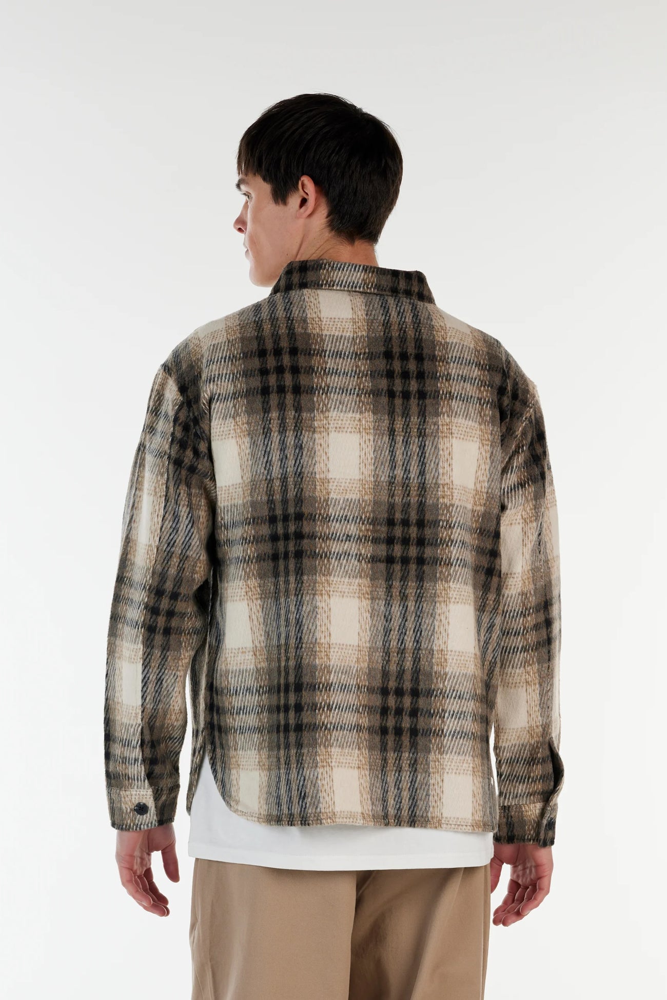 Malone Overshirt Black Grey Plaid