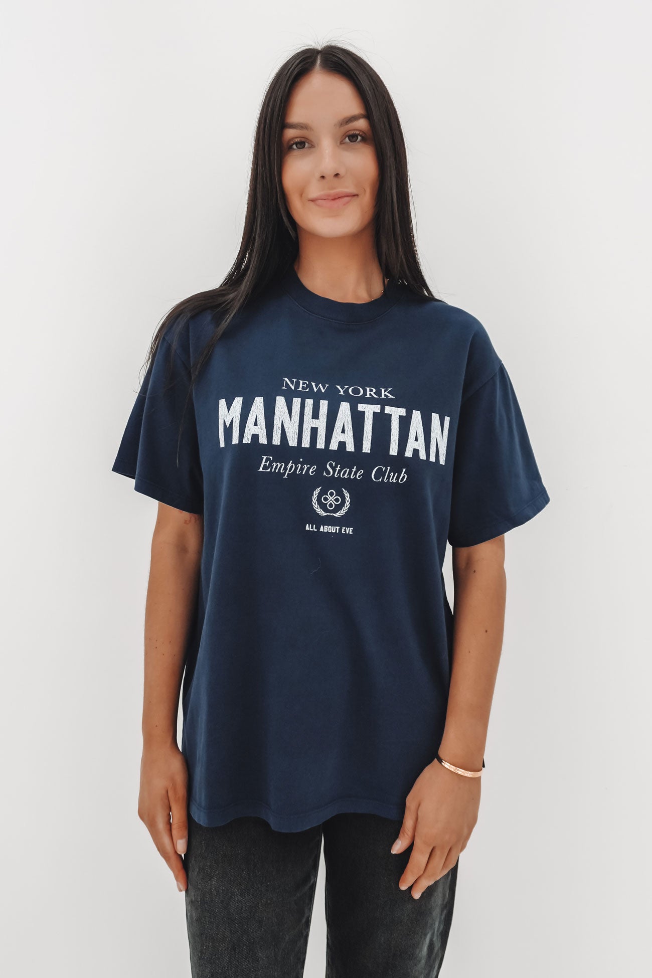 Manhattan Oversized Tee Navy