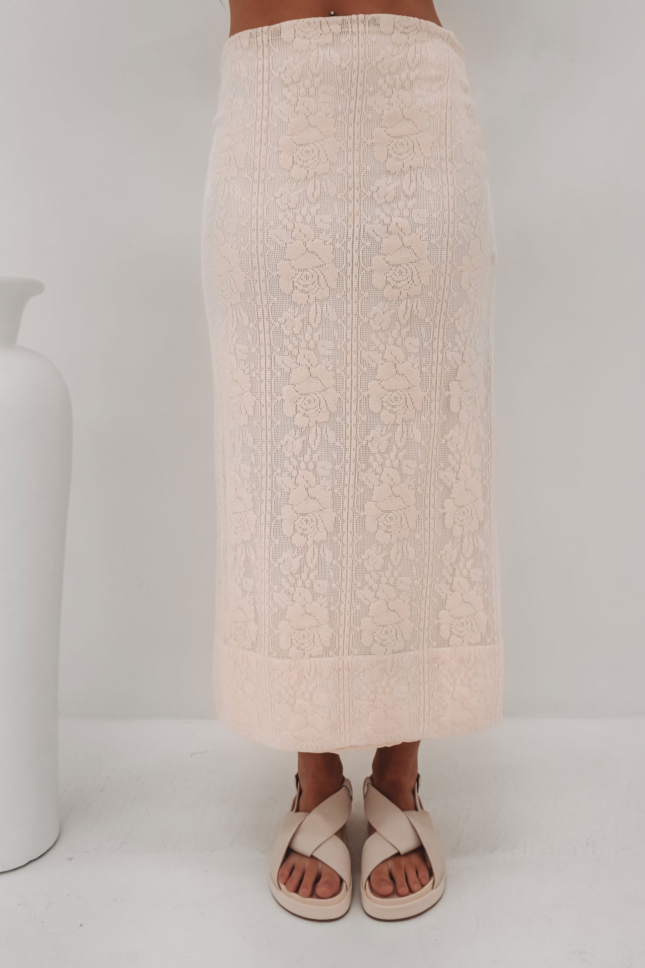 Mary Midi Skirt Cream