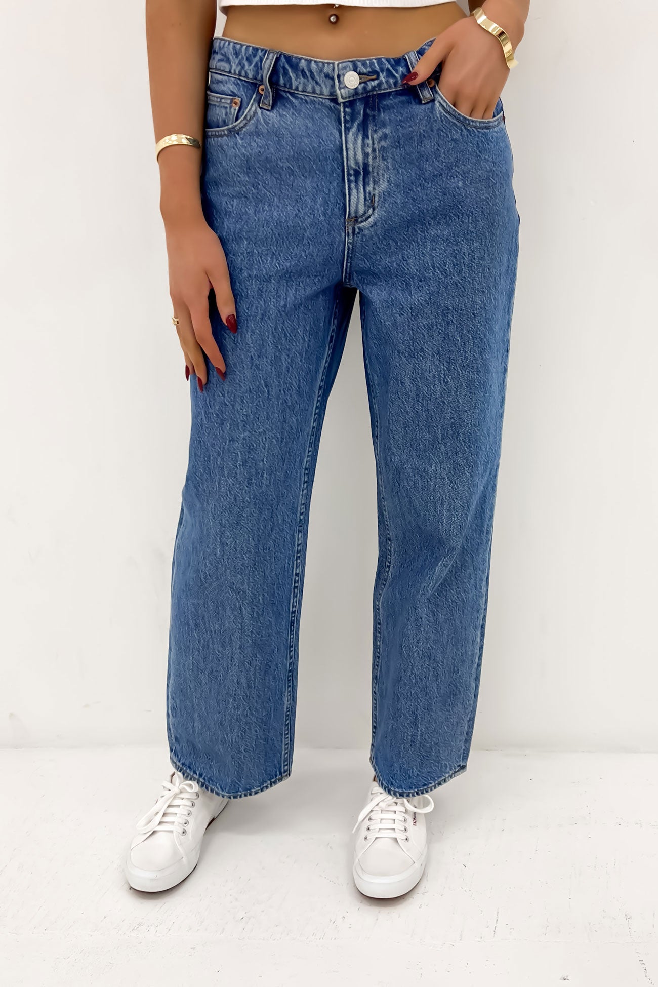 Mid Baggy Jean Bold Blue