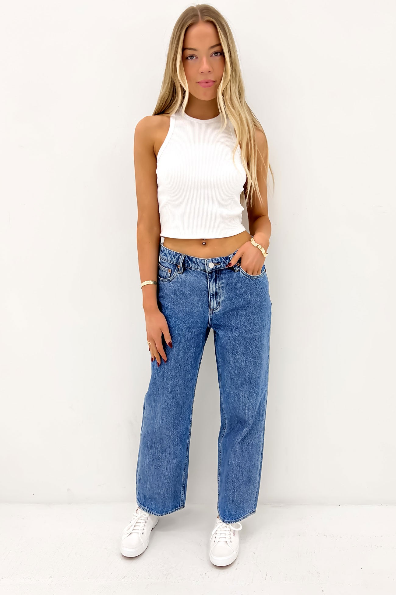 Mid Baggy Jean Bold Blue