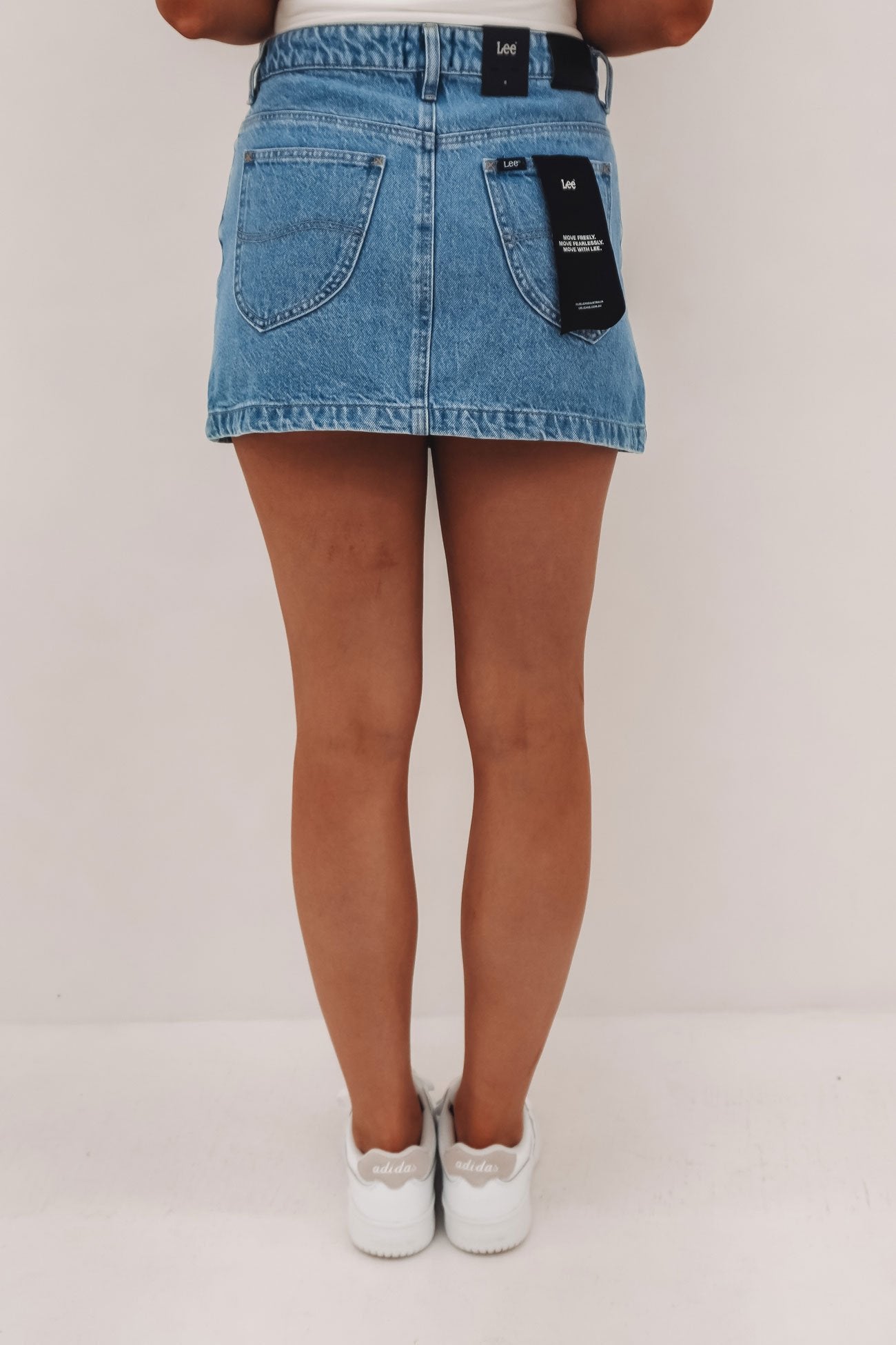 Mid Mini Moto Skirt Blue Monday