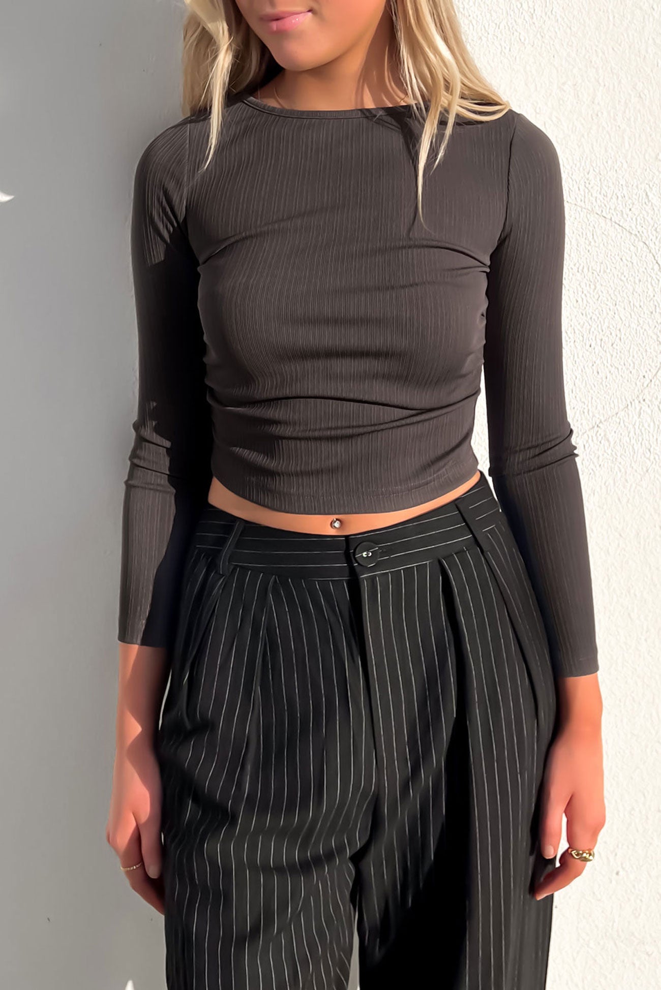 Mikaela Long Sleeve Charcoal