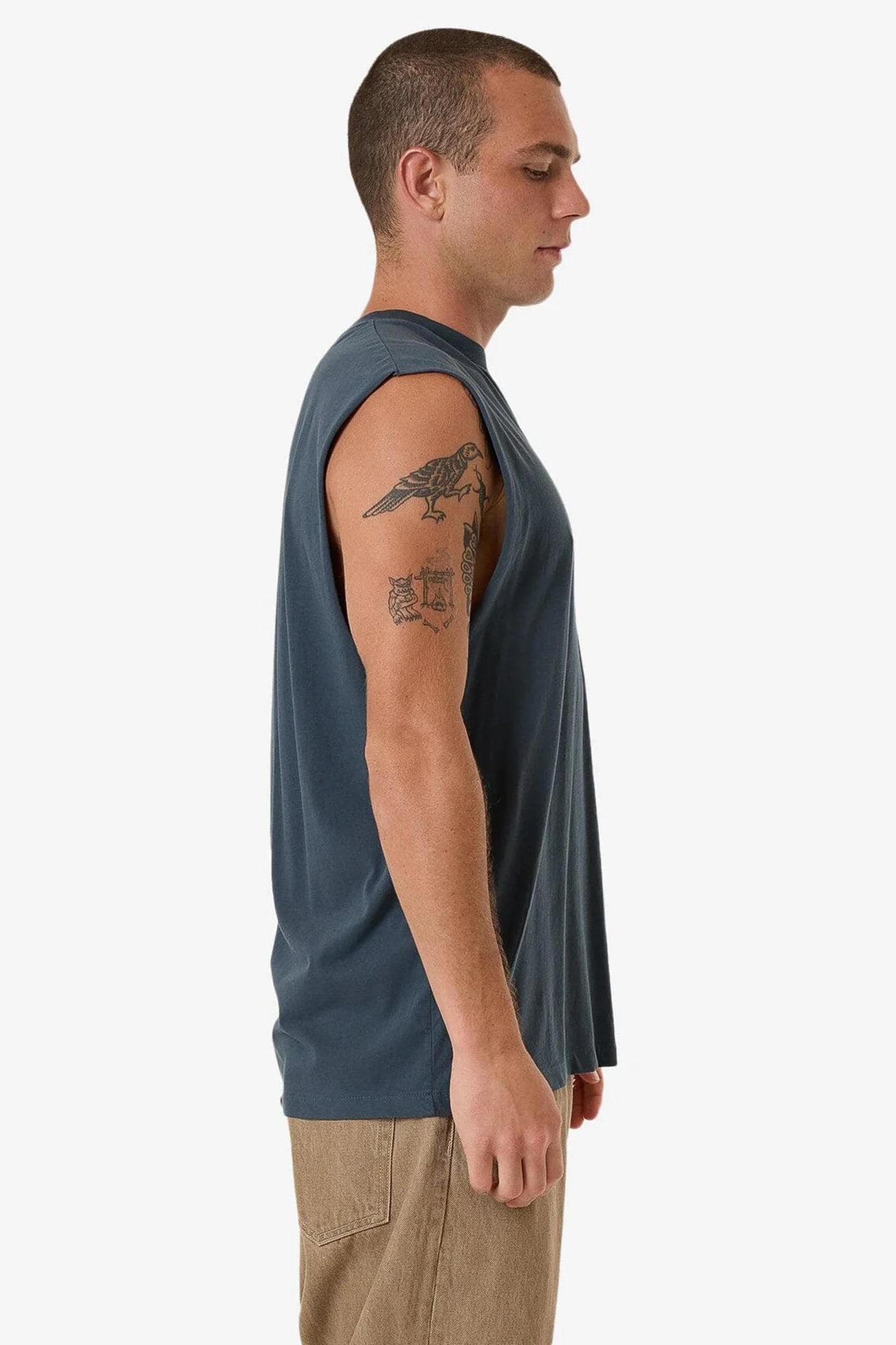 Minimal Thrills Merch Fit Muscle Tee Dark Slate