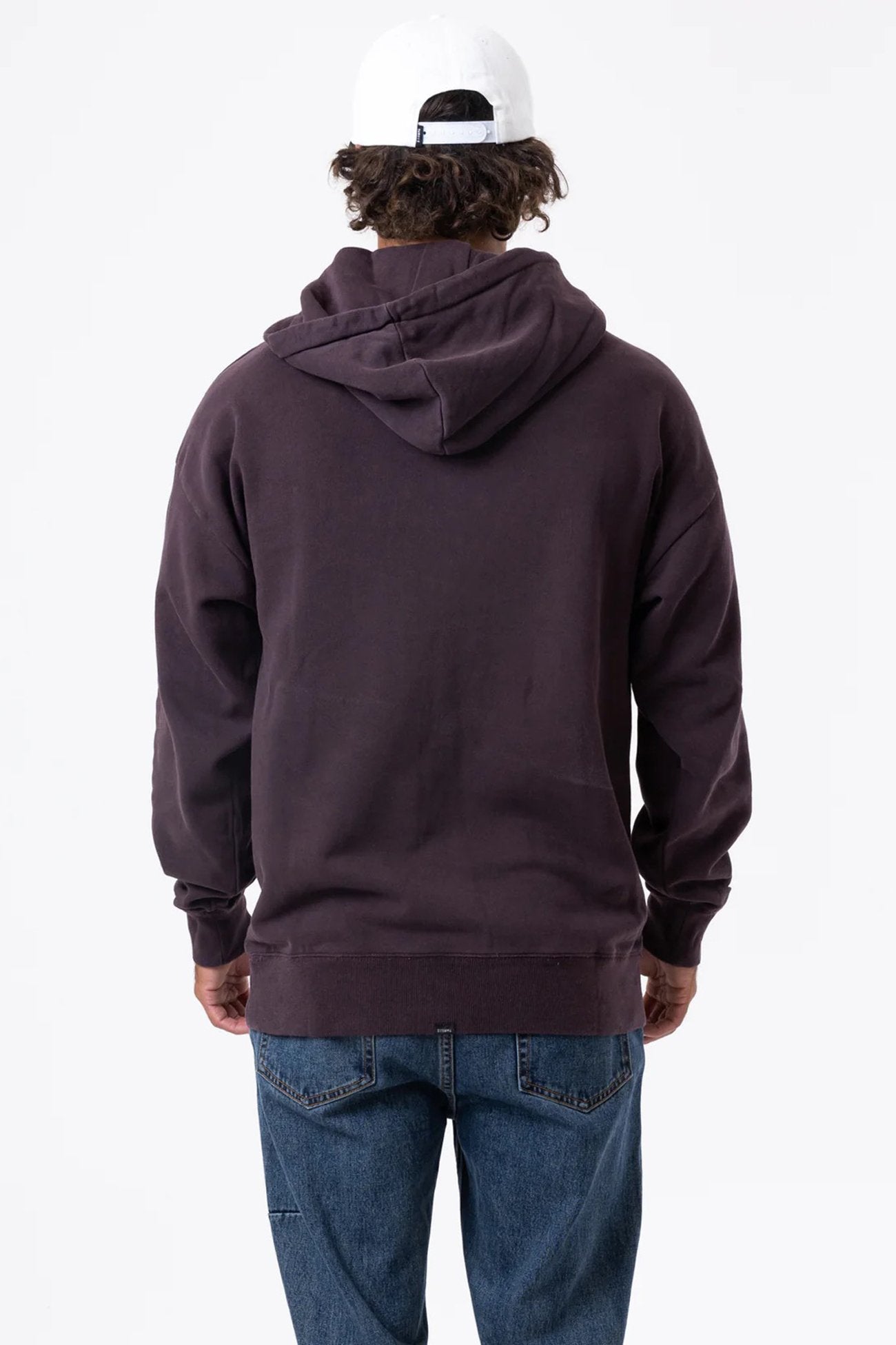 Minimal Thrills Slouch Pull On Hood Deep Plum