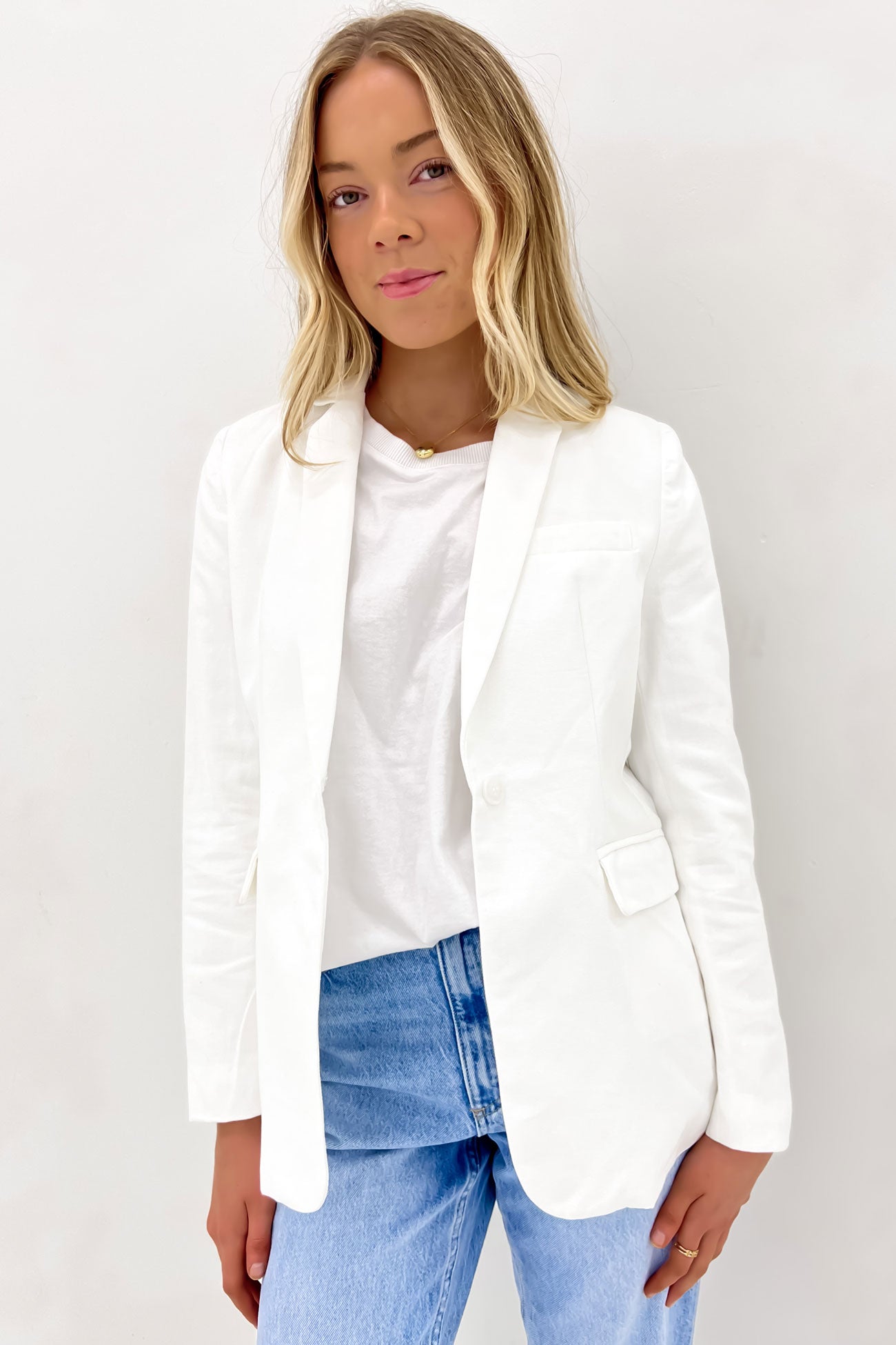 Miya Blazer White