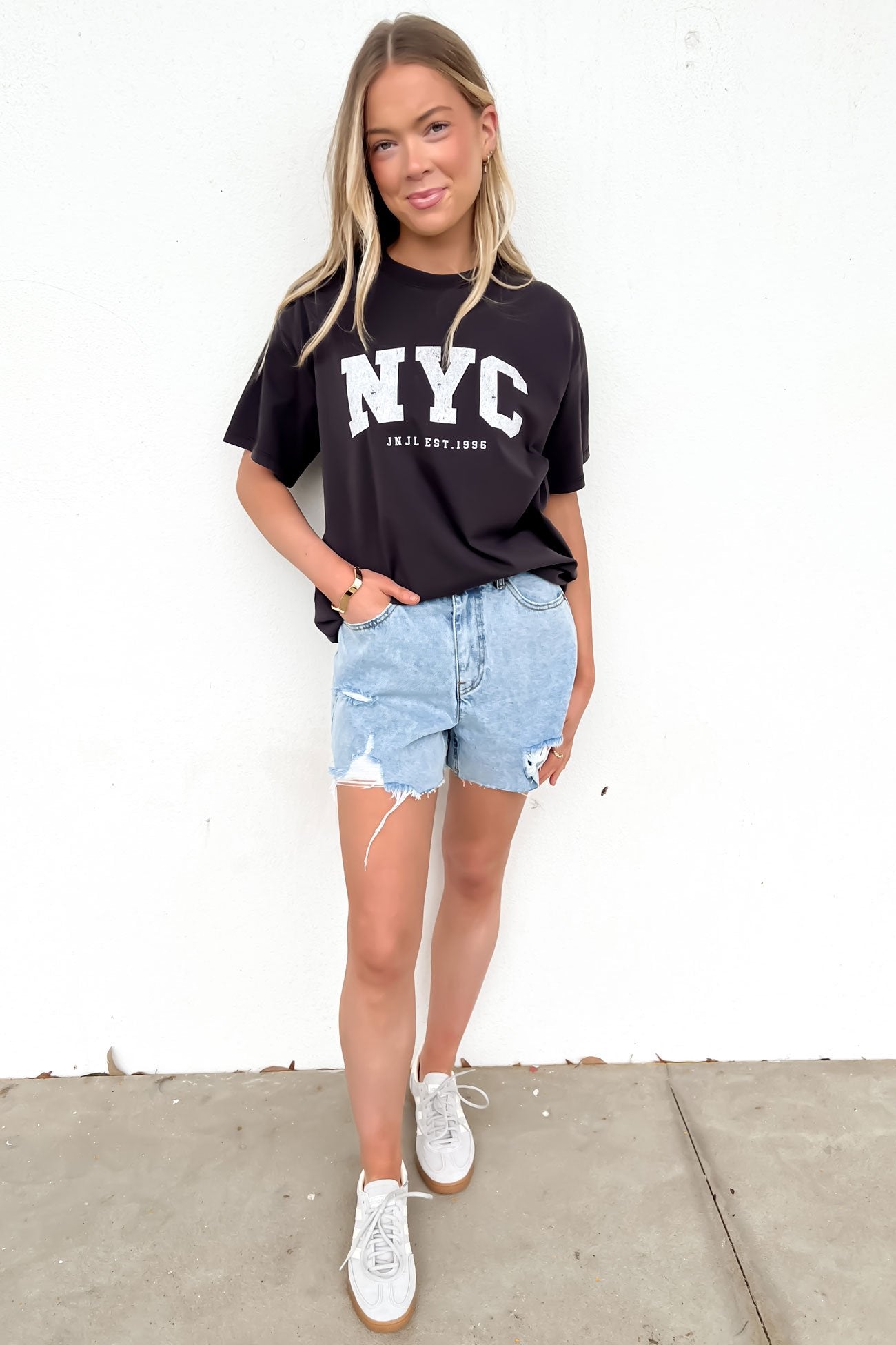 NYC Tee Washed Black