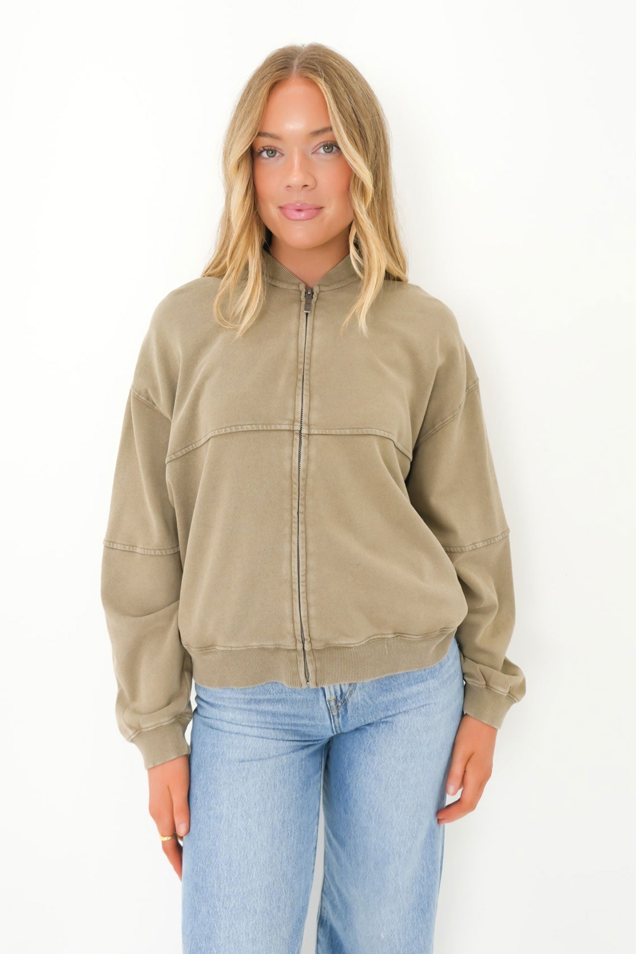 Nara Fleece Bomber Olive