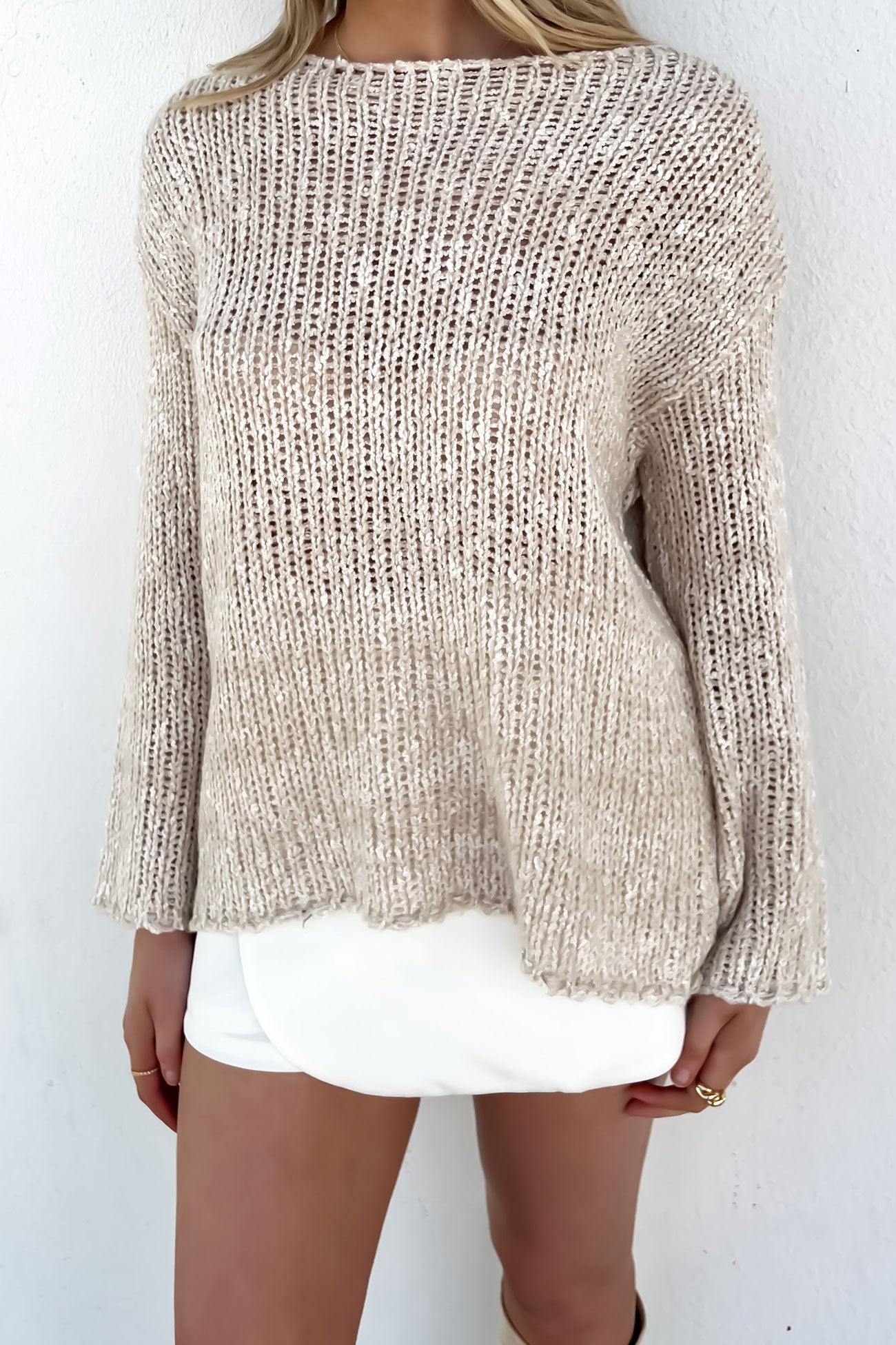 Narelle Knit Jumper Beige