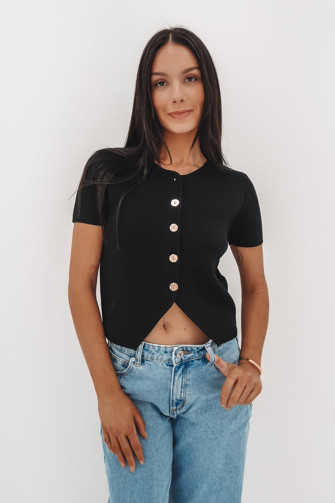 Niamh Knit Top Black