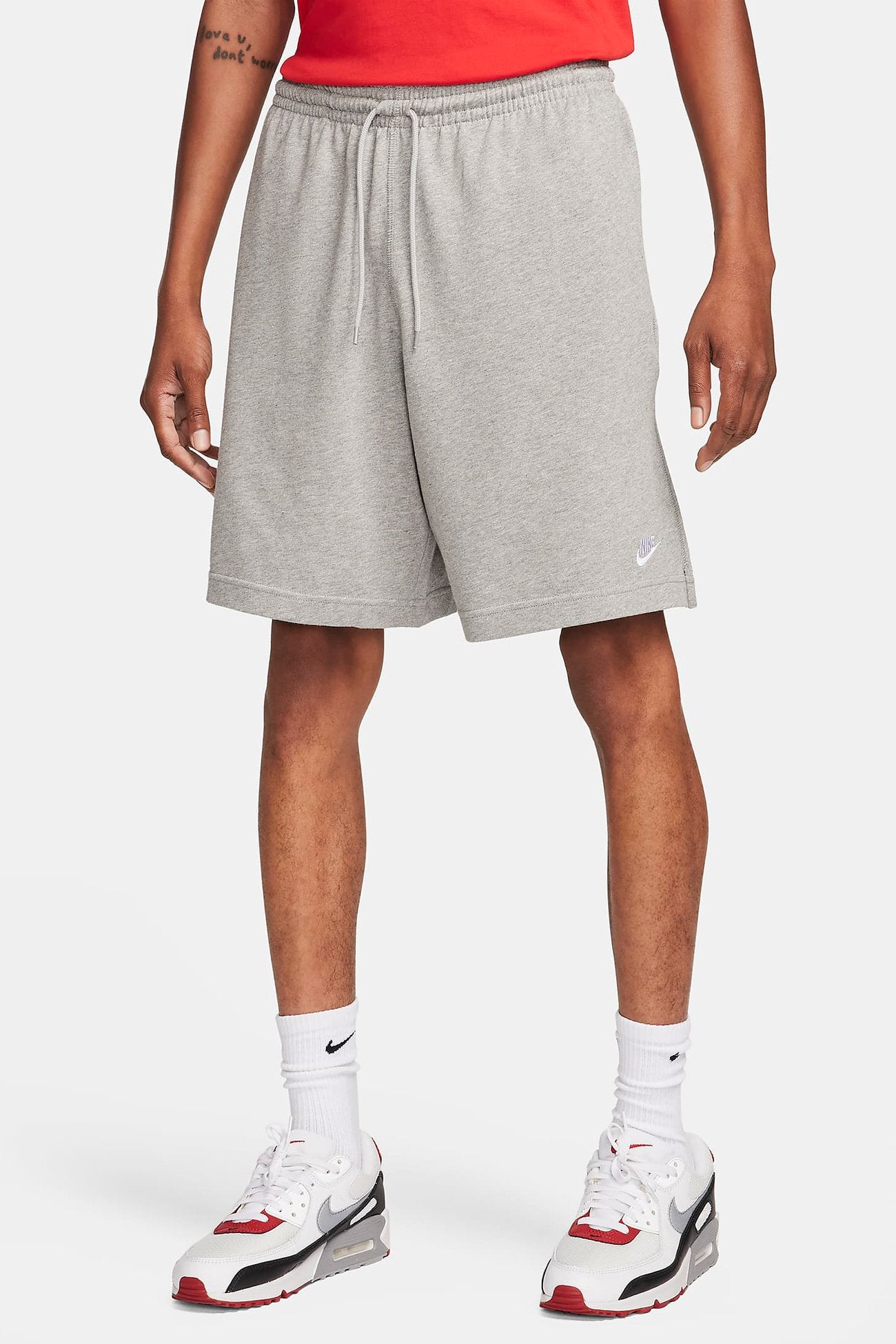 Nike Club Fleece Short Heather Grey White