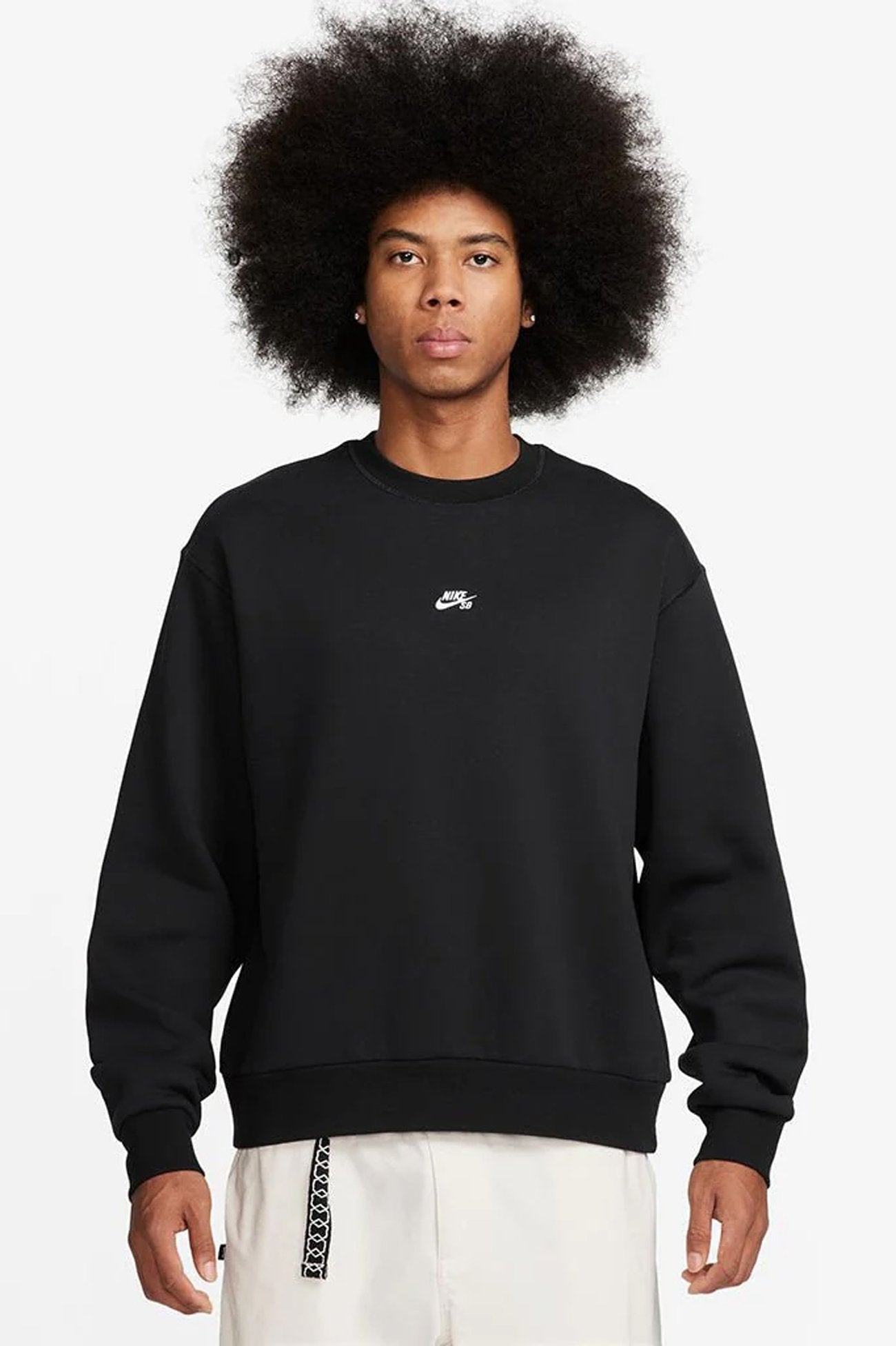 Nike SB Fleece Crew Black White