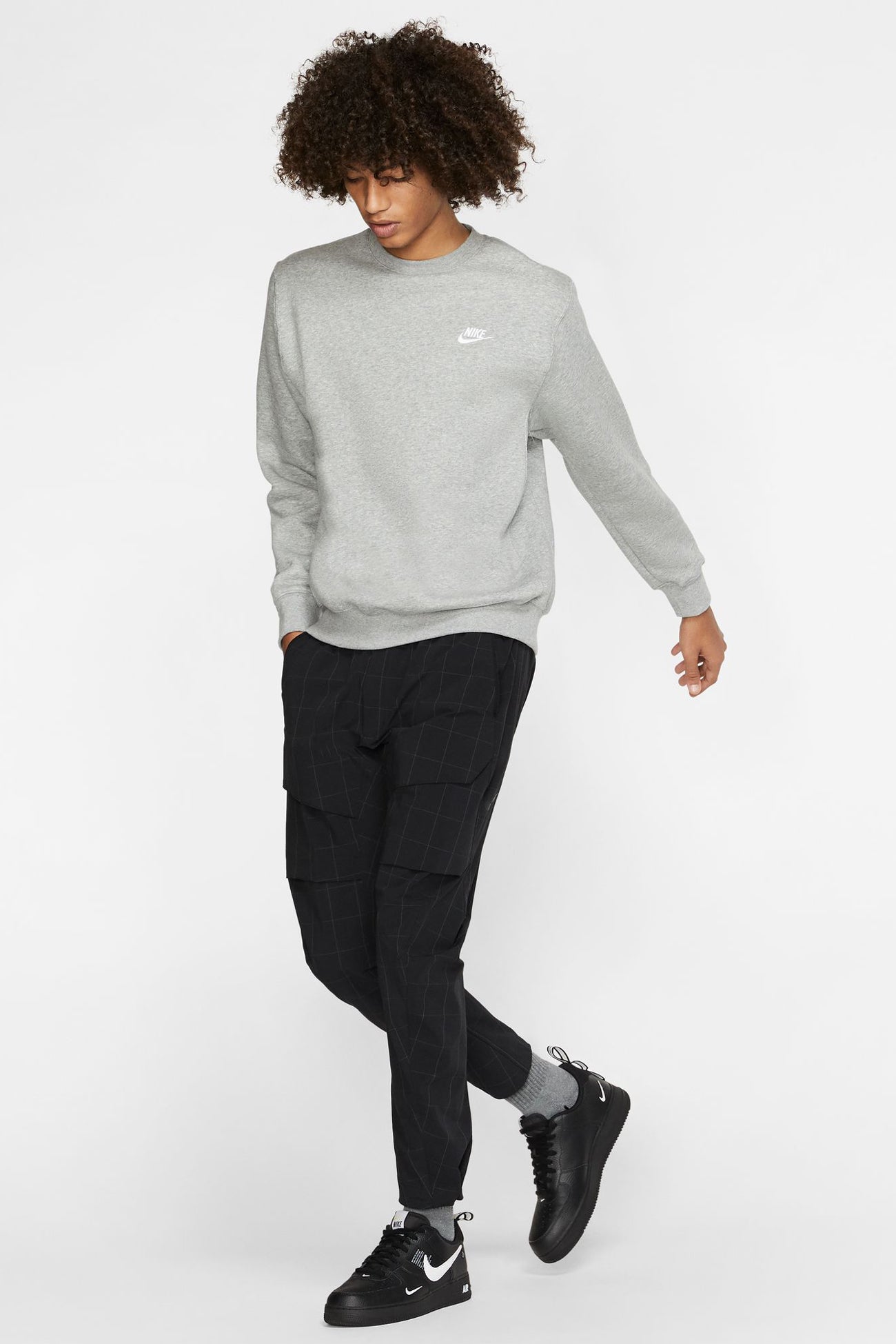 Nike Sportswear Club Fleece Crew Dark Grey Heather