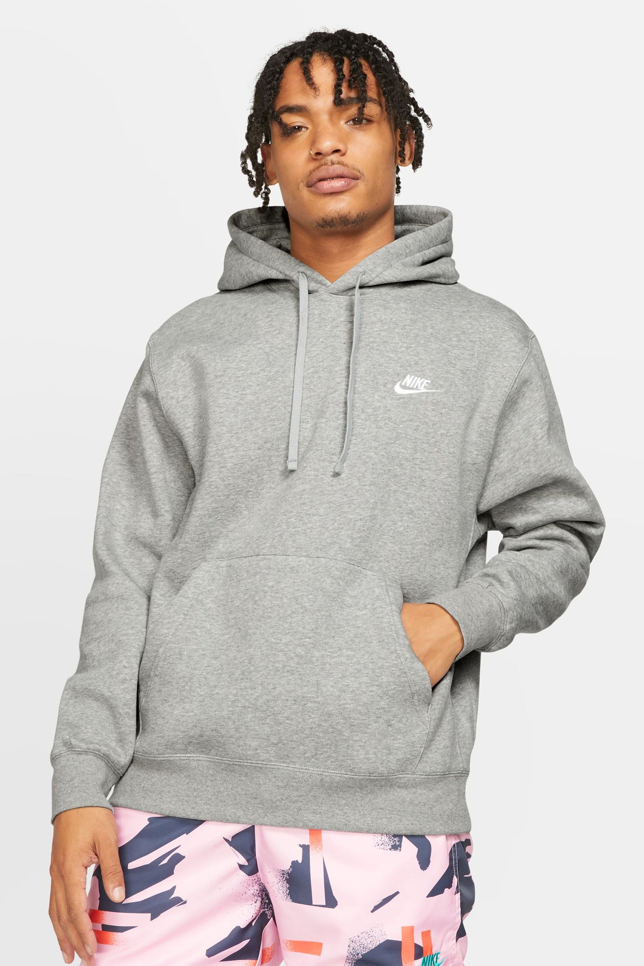 Nike Sportswear Club Fleece Pullover Hoodie Dark Grey Heather