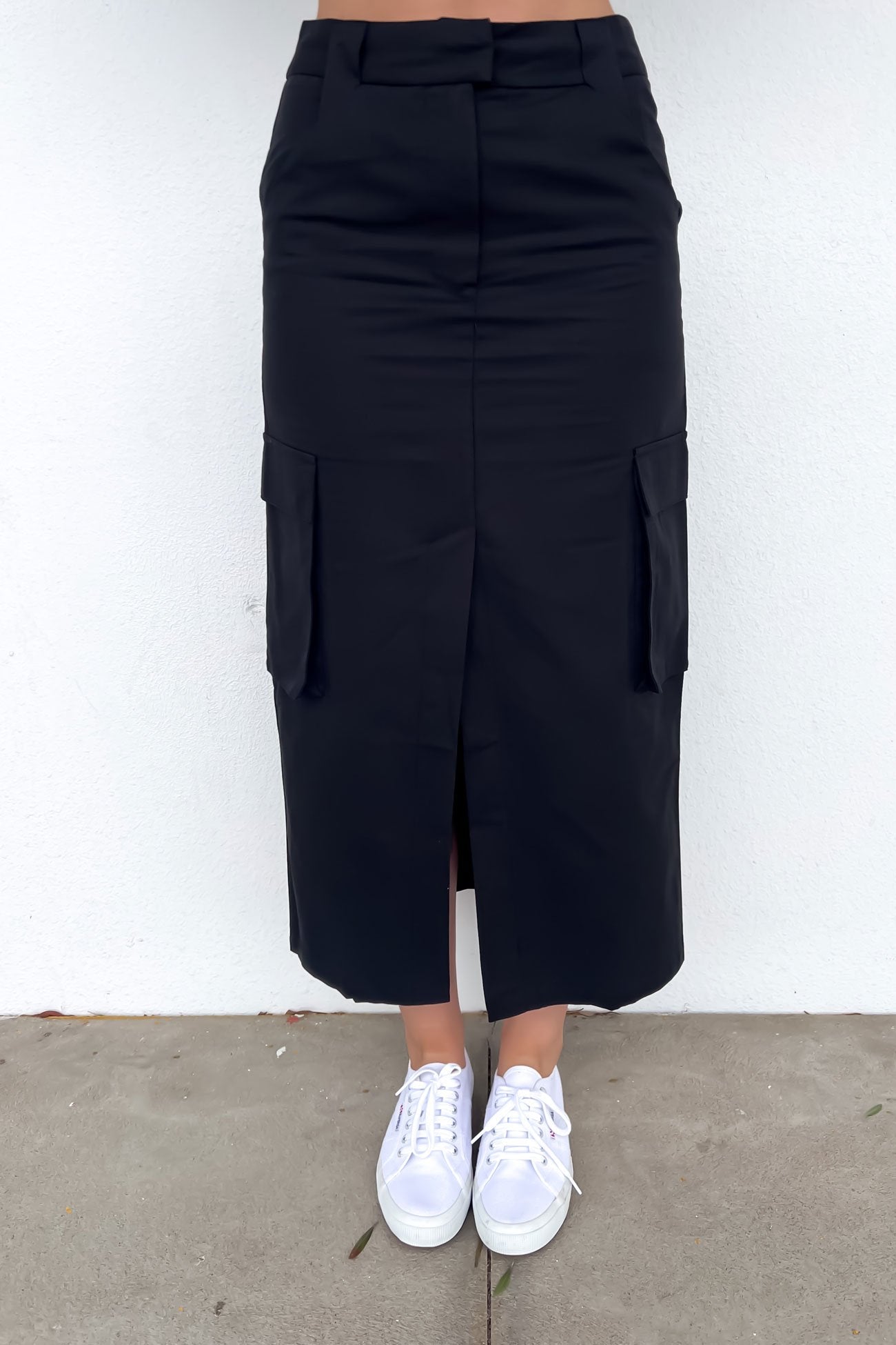 Nikita Cargo Midi Skirt Black