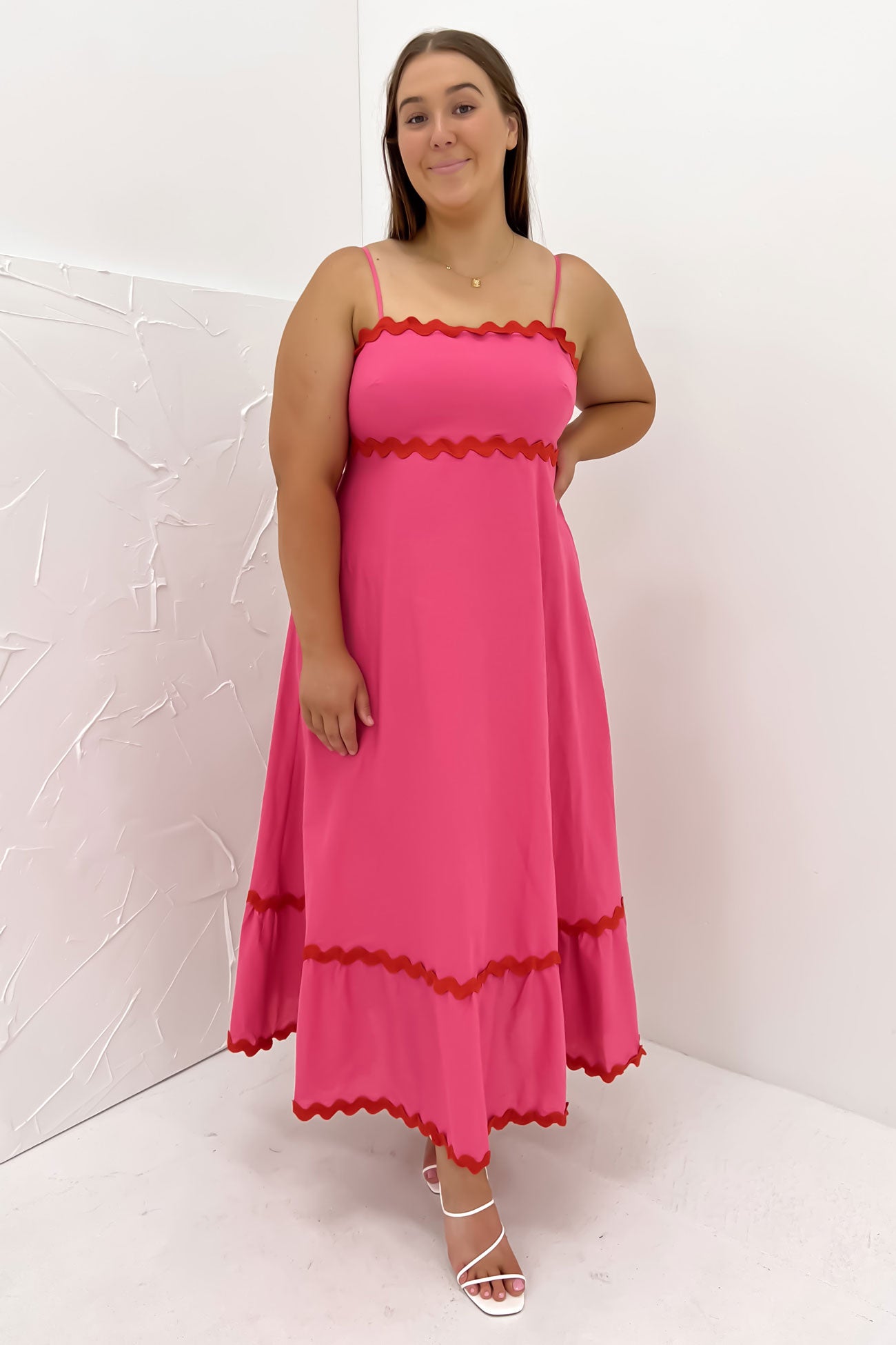 Norah Maxi Dress Hot Pink