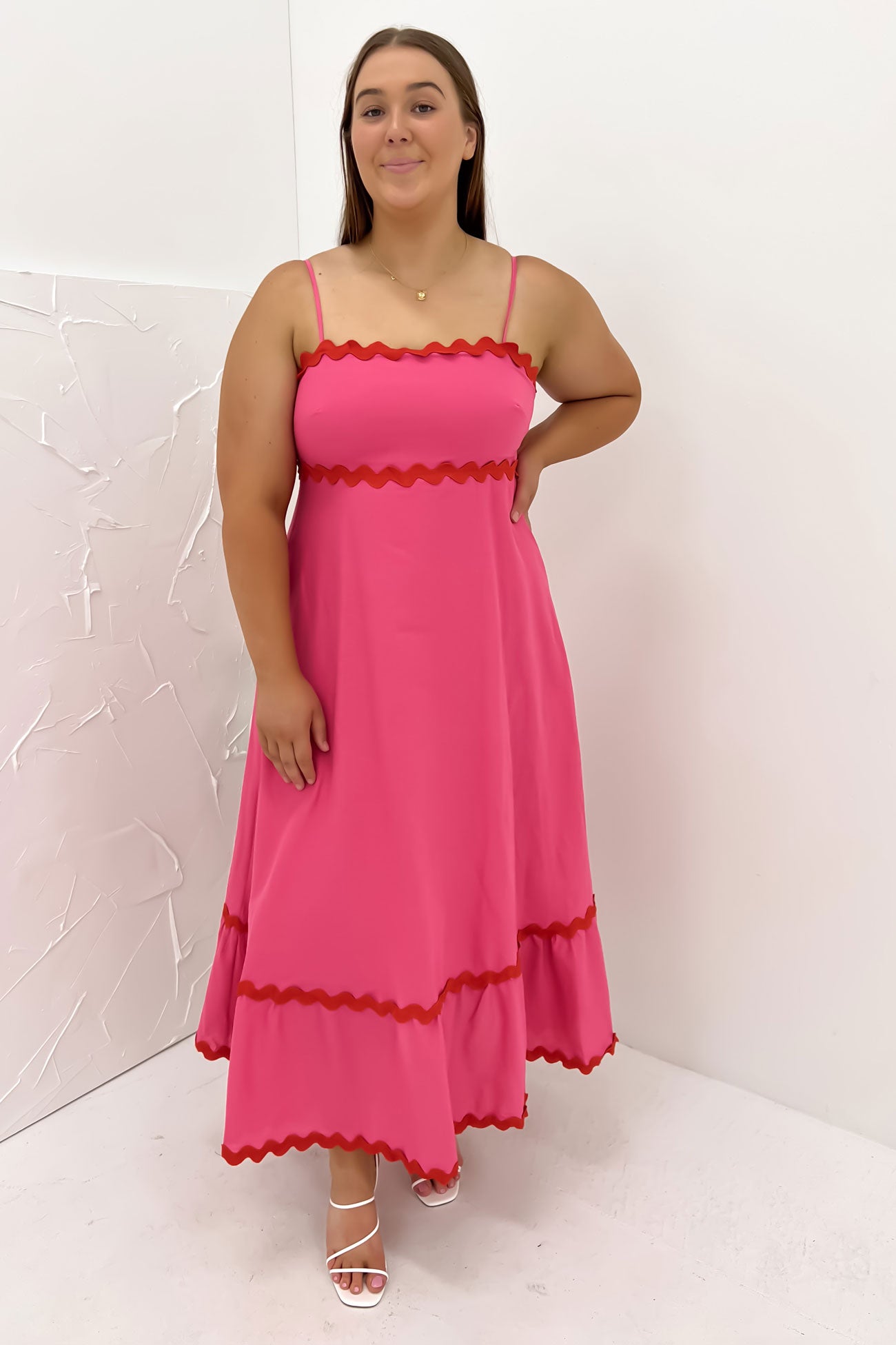 Norah Maxi Dress Hot Pink