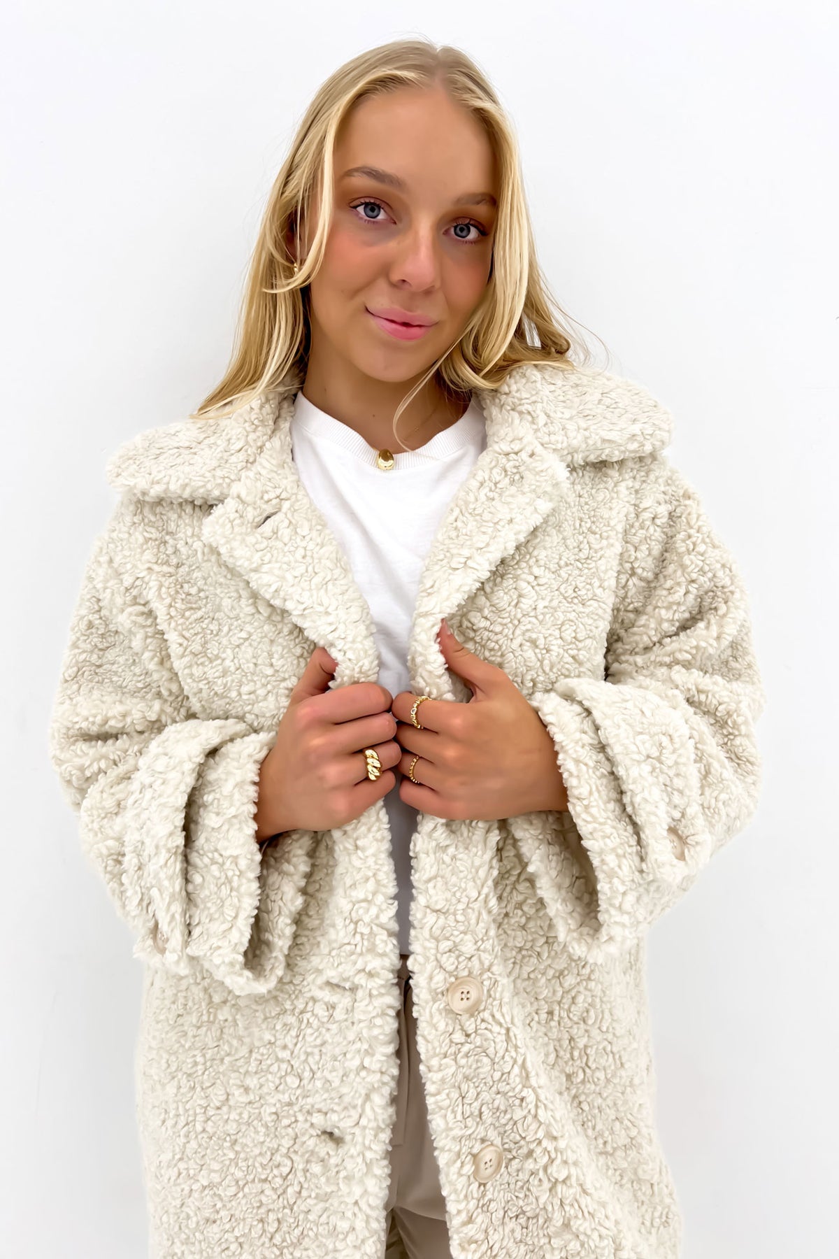 Oslo Teddy Coat Cream Jean Jail