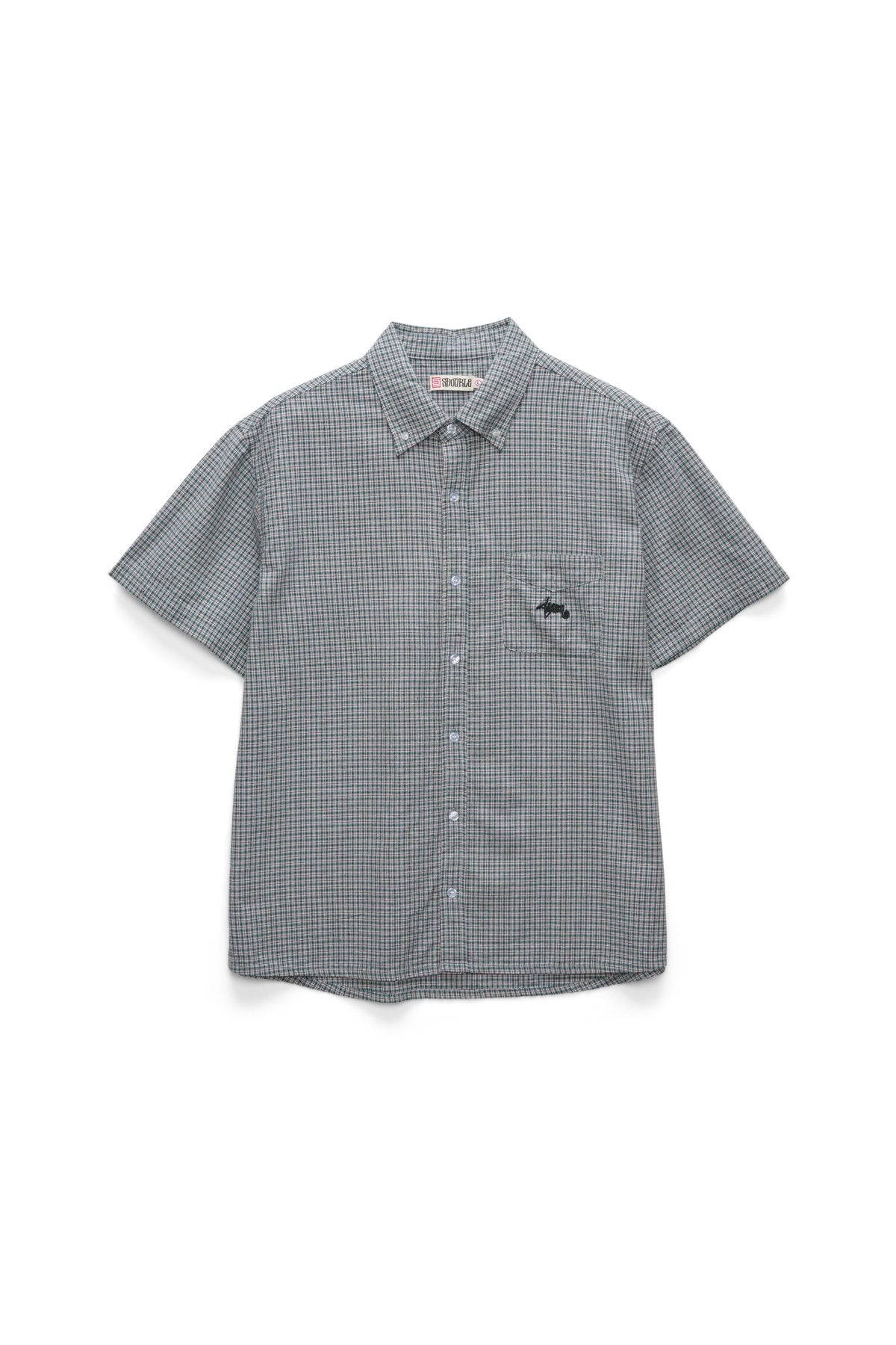 Oxford Classic Short Sleeve Shirt Pool Blue Check