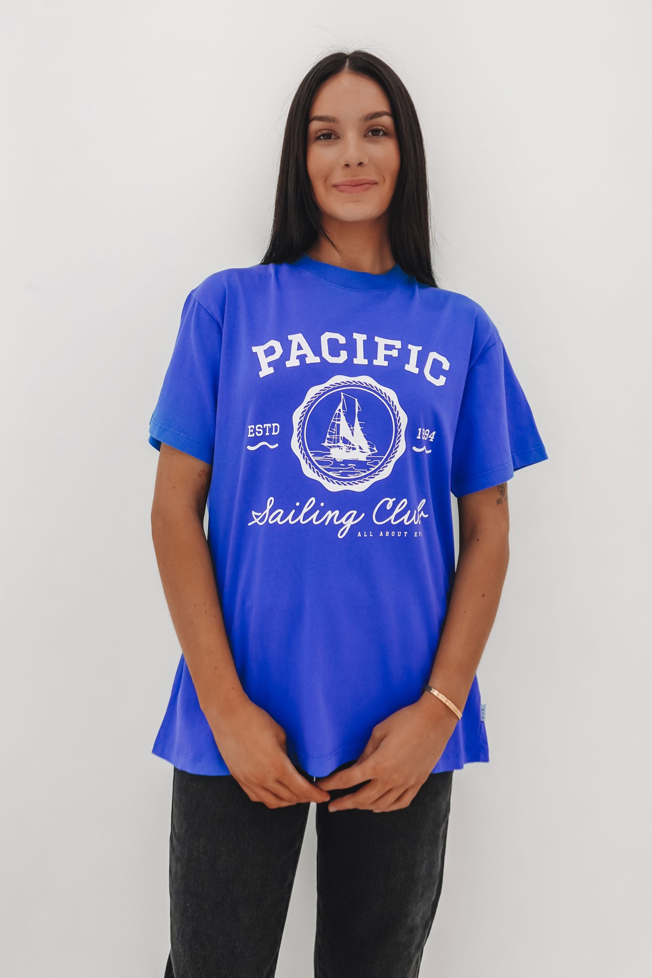 Pacific Oversized Tee Blue