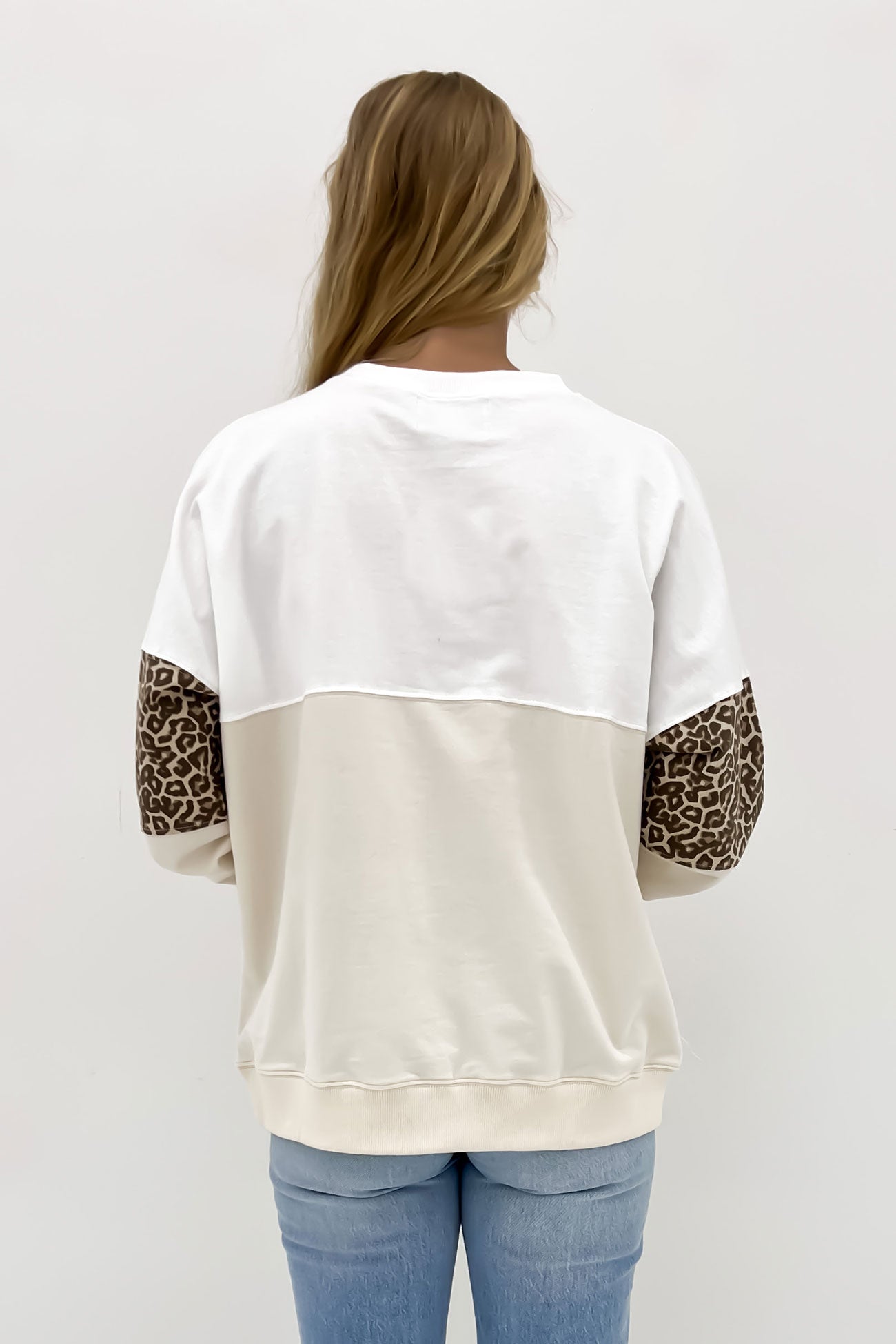 Peta Sweater Vanilla Hazel Leopard