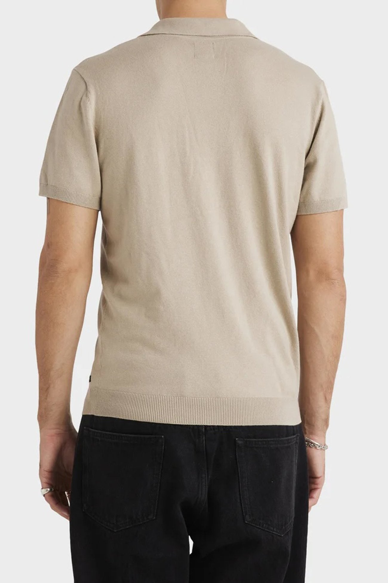 Quarter Zip Knit Light Khaki