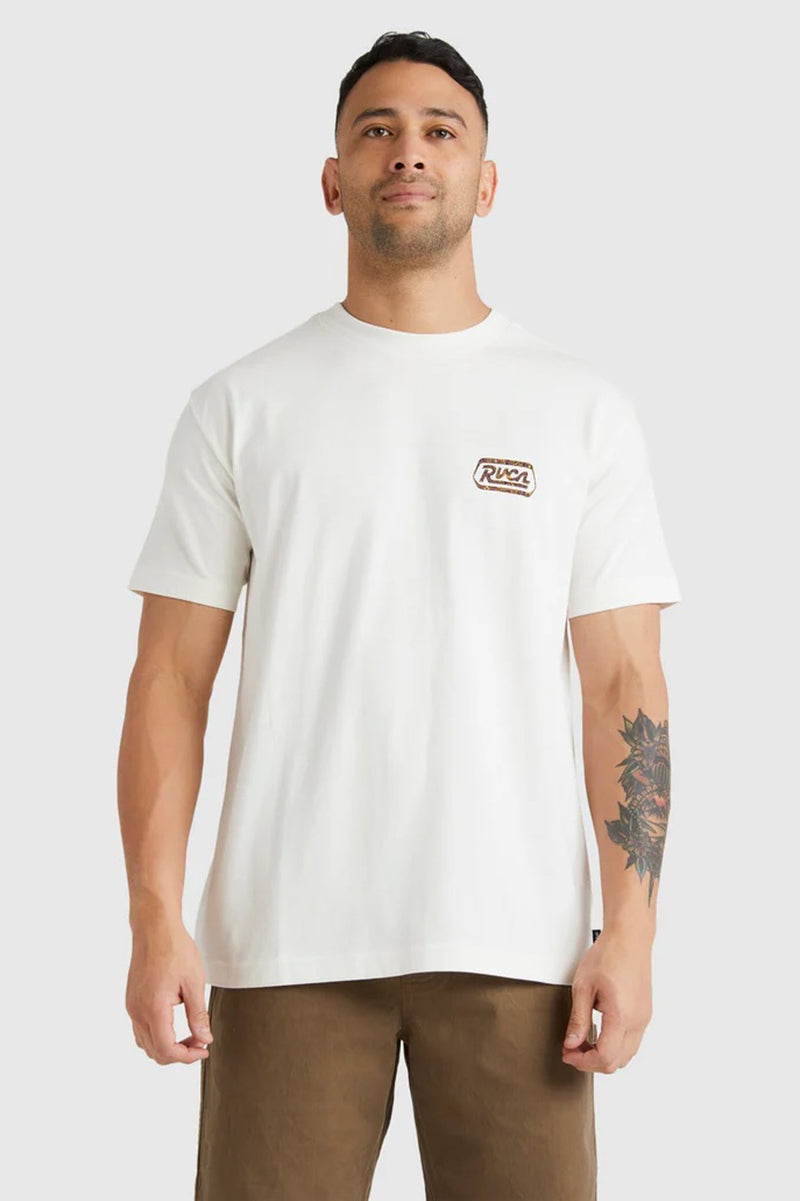 RVCA Atlas Short Sleeve Tee Salt Jean Jail