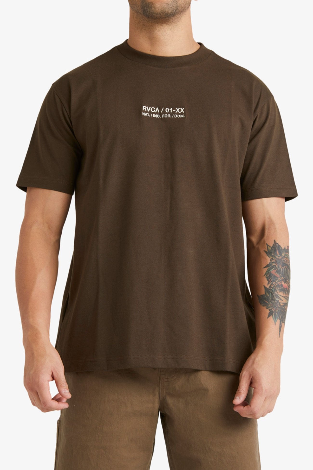 RVCA Circa Short Sleeve Tee Chocolate