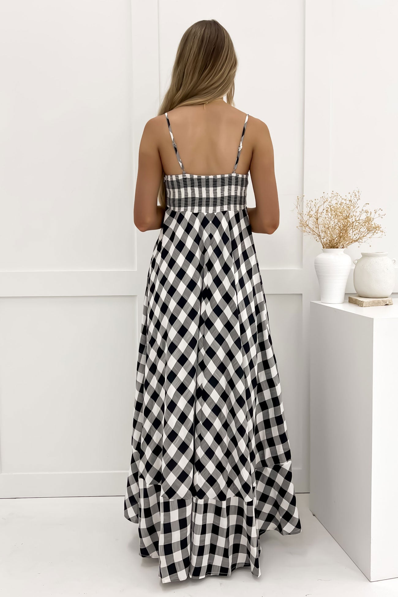 Raine Maxi Dress Black Check