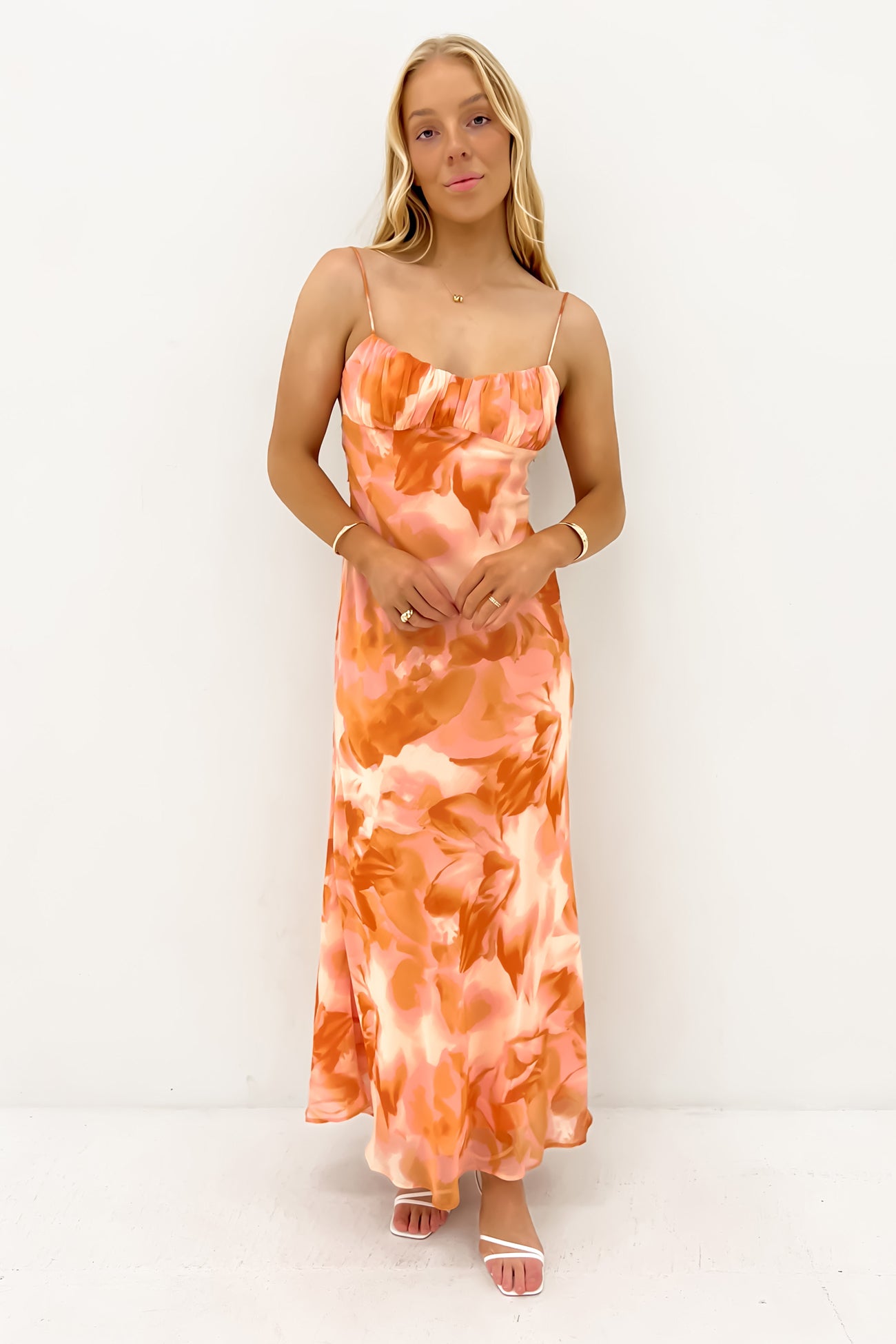 Randall Midi Dress Orange