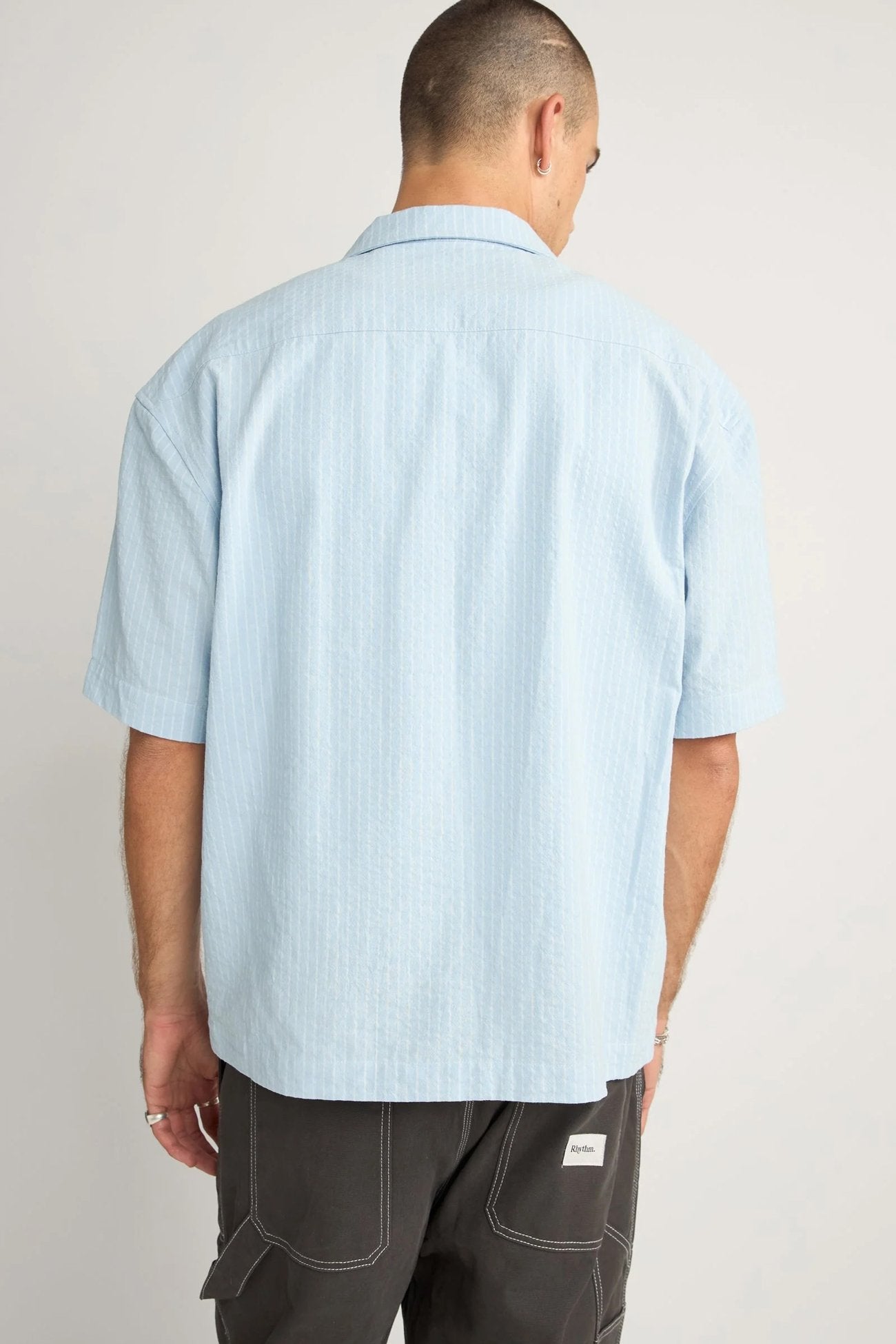 Relaxed Check Short Sleeve Shirt Blue