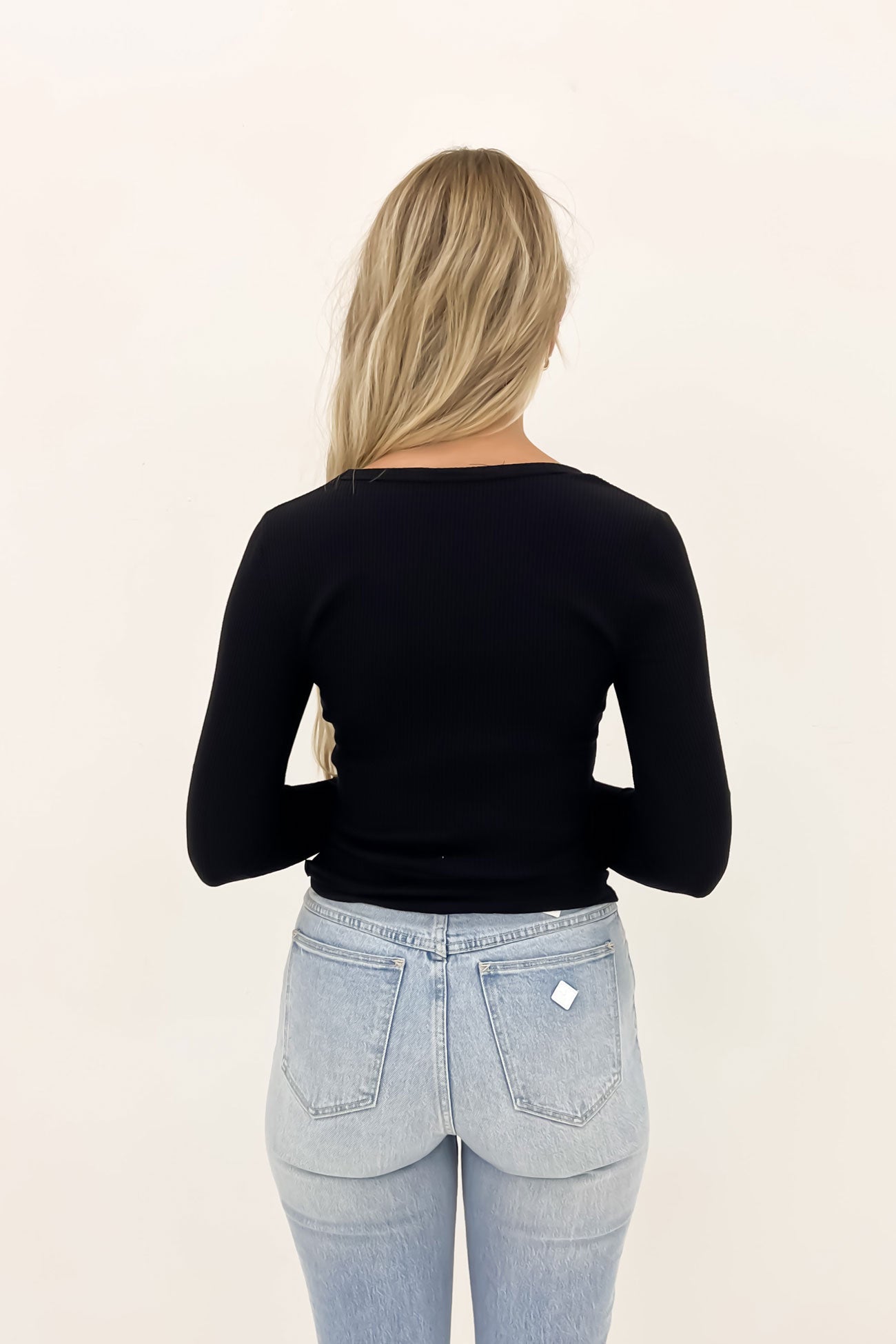 Rib Long Sleeve Black