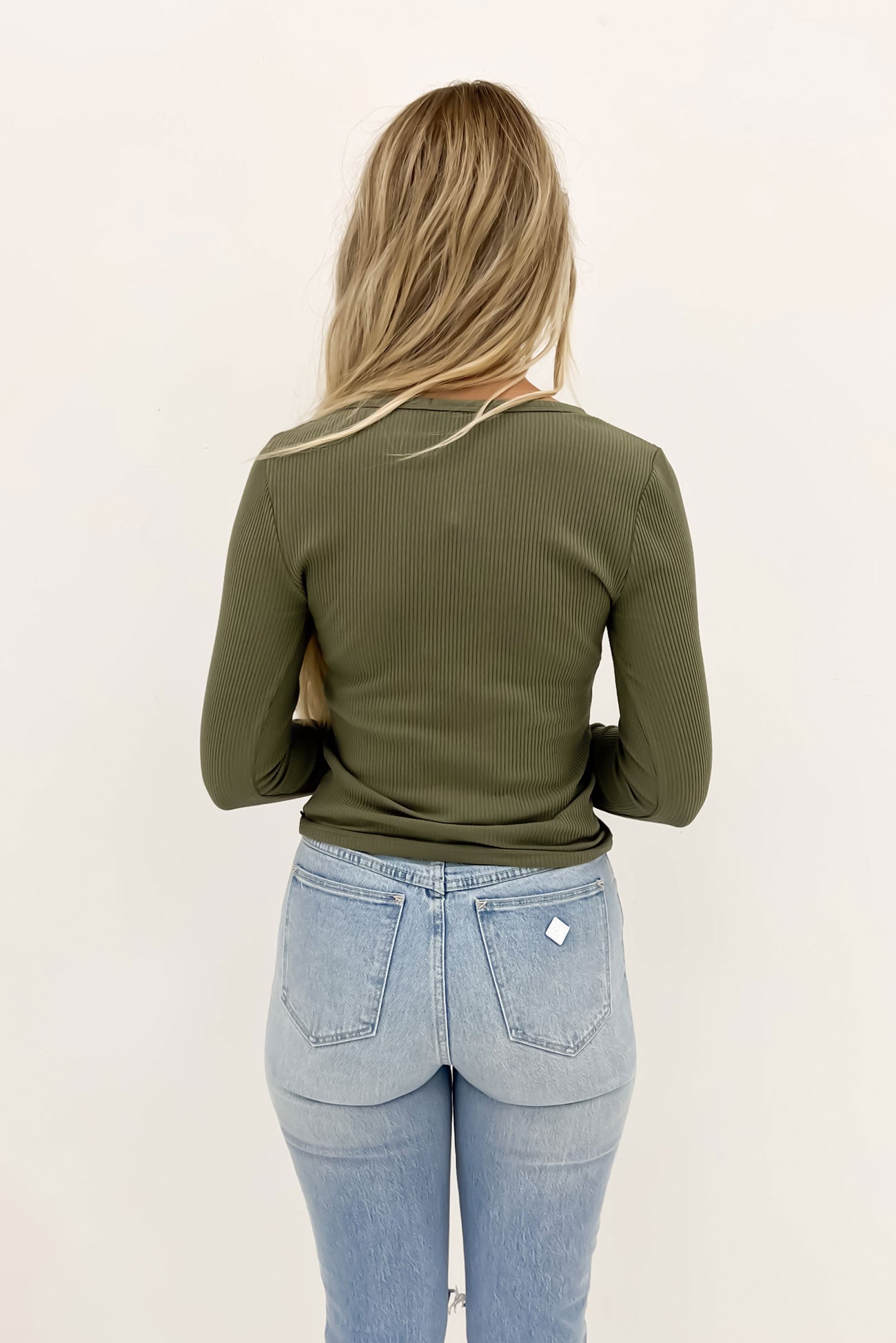 Rib Long Sleeve Khaki